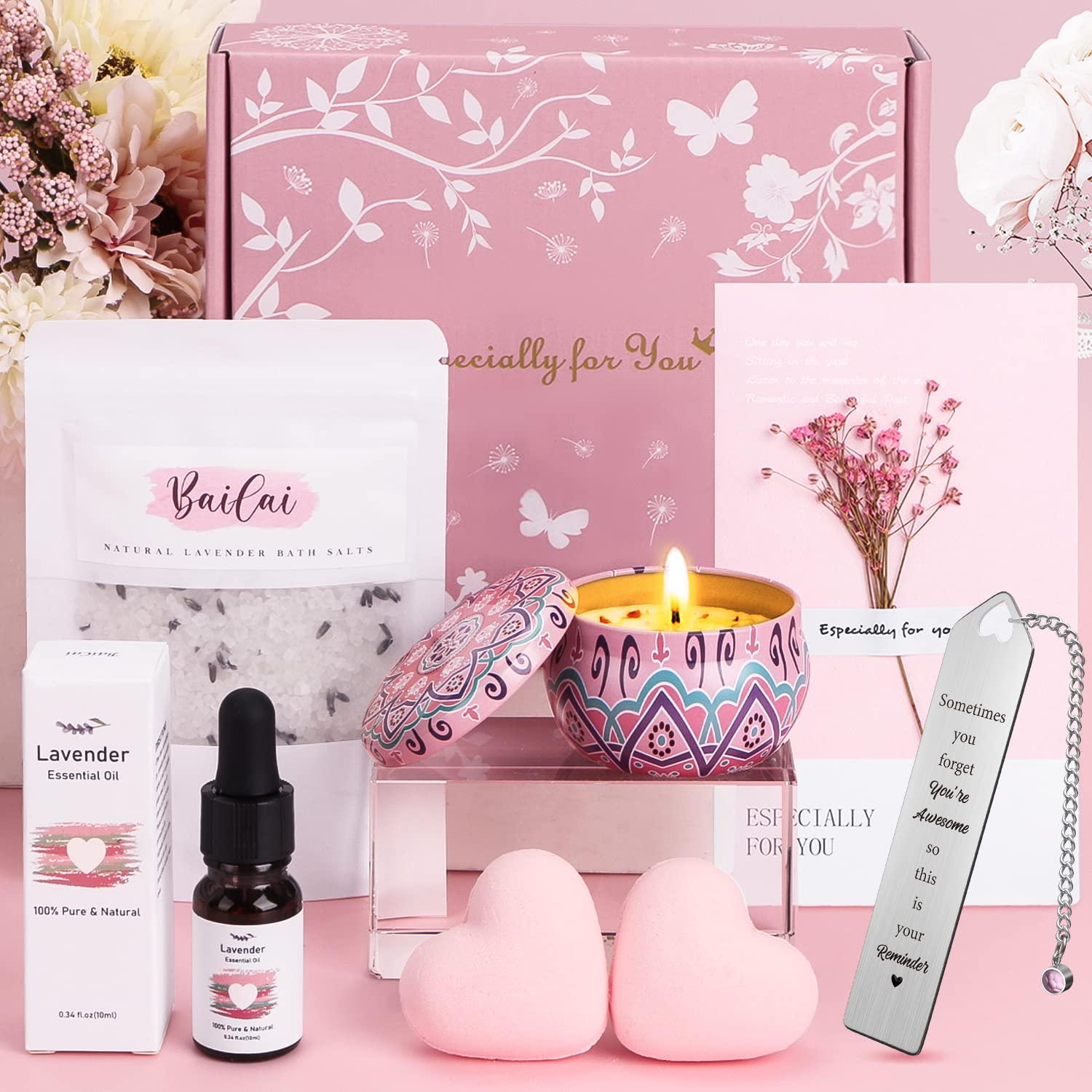 **Luxury Self Care Gift Box for Women - Spa Bath Set with Relaxing Essentials, Birthday & Wellbeing Present for Her, Best Friend, Sister - Perfect for Book Lovers, Readers & Relaxation at Home**