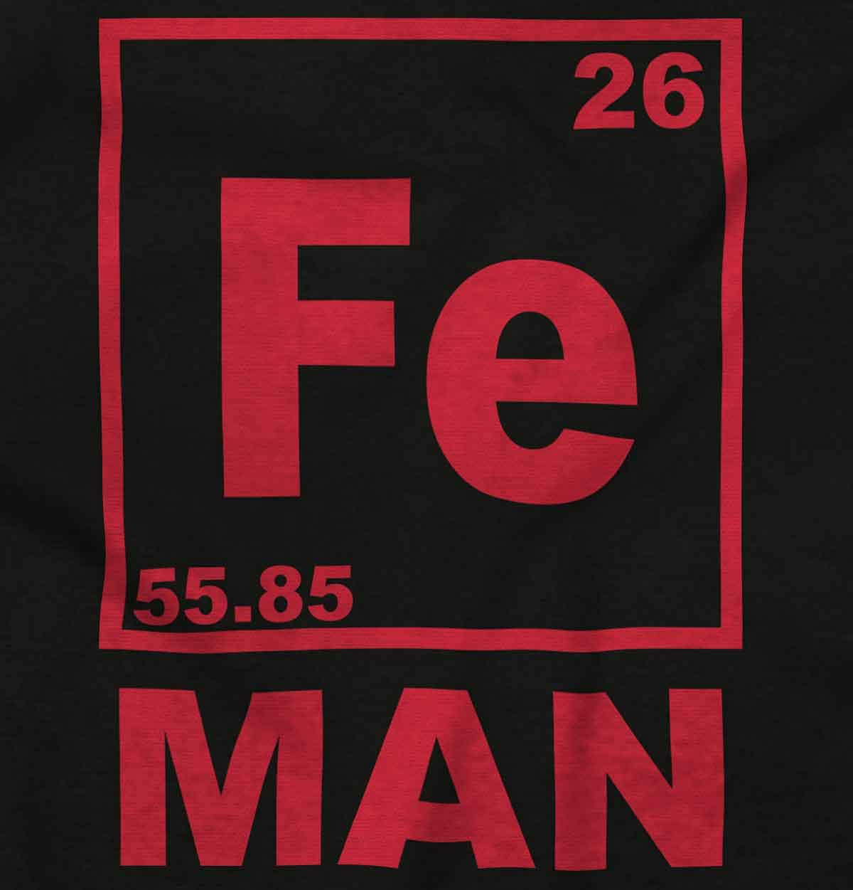 Fe Iron Science Elements Superhero Tank Top - Sleeveless Tee for Men | Perfect for Science Lovers, Chemistry Enthusiasts & Comic Con Events