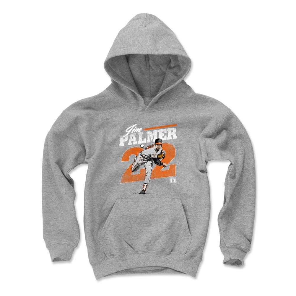 500 LEVEL Jim Palmer Kids Hoodie - Vintage Baseball Hooded Sweatshirt for Boys & Girls - Perfect for Game Day, School & Casual Wear