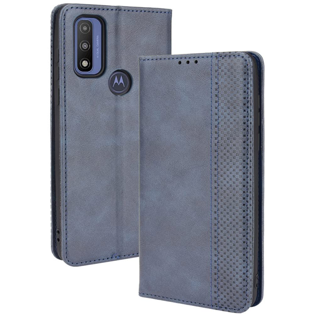 Magnetic Flip Wallet Case for Motorola Moto G Pure (2021) - PU Leather Cover with Credit Card Holder, Kickstand & Strong Magnet Protection | Perfect for Work, Travel & Everyday Use - Blue