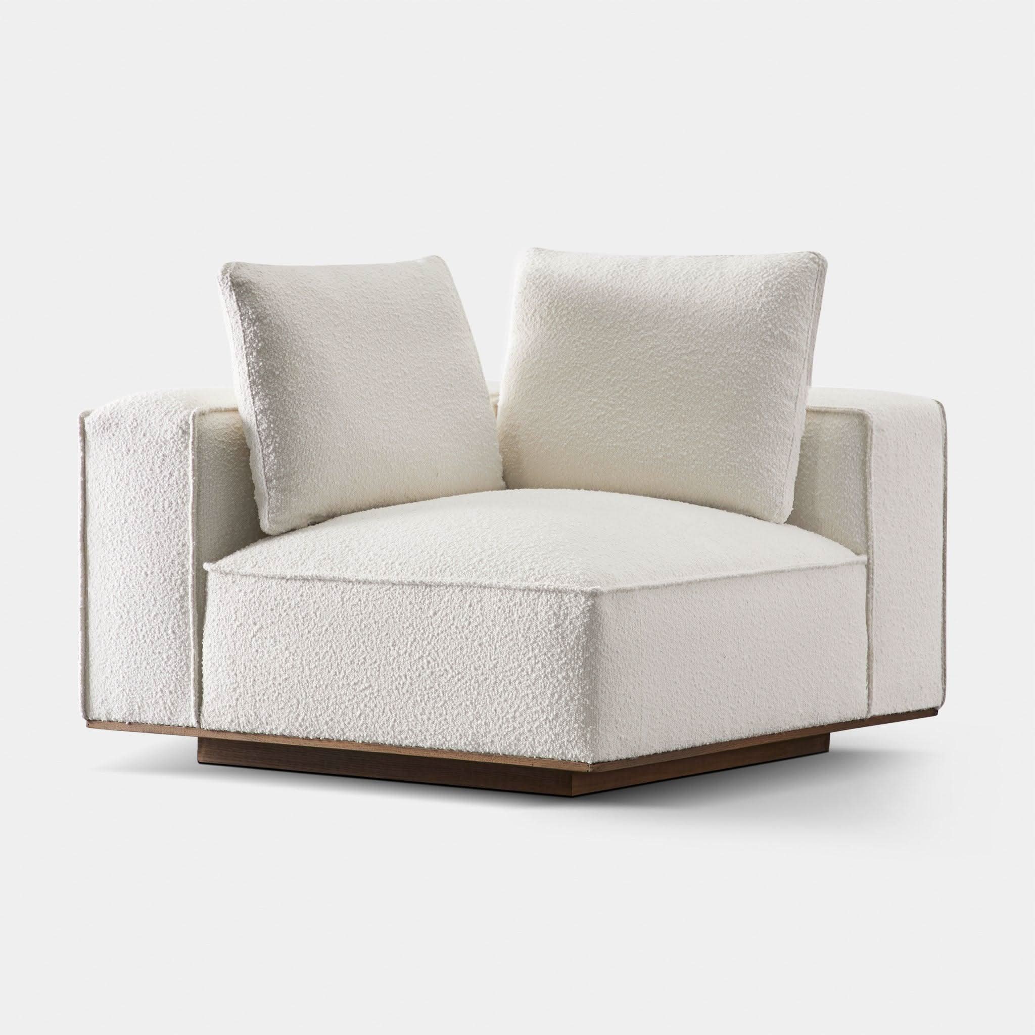 Modern Santorini Left Corner Sectional Sofa - Comfortable L-Shaped Couch for Living Room, Lounge & Home Theater