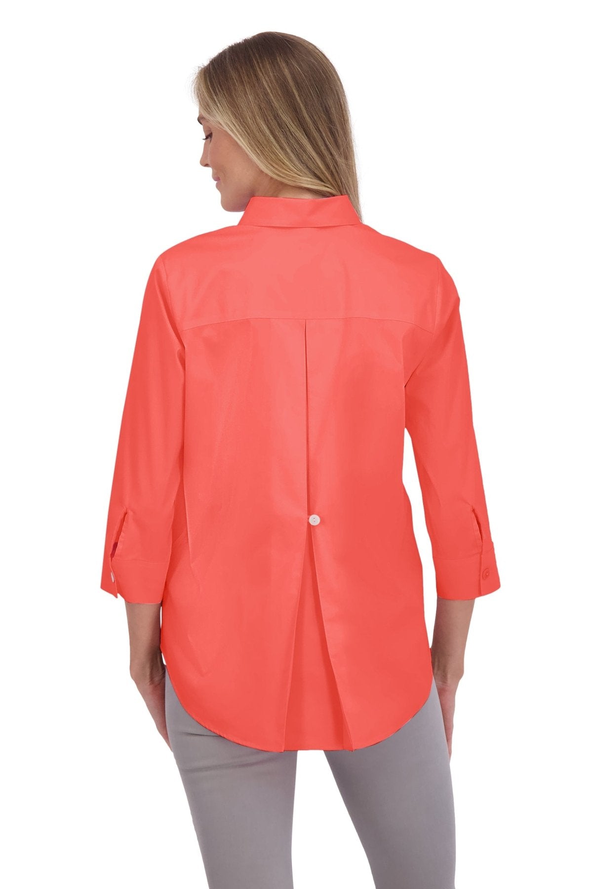 Kelly No Iron Stretch 3/4 Sleeve Wrinkle-Free Blouse for Women - Perfect for Office, Business Casual & Travel Outfits