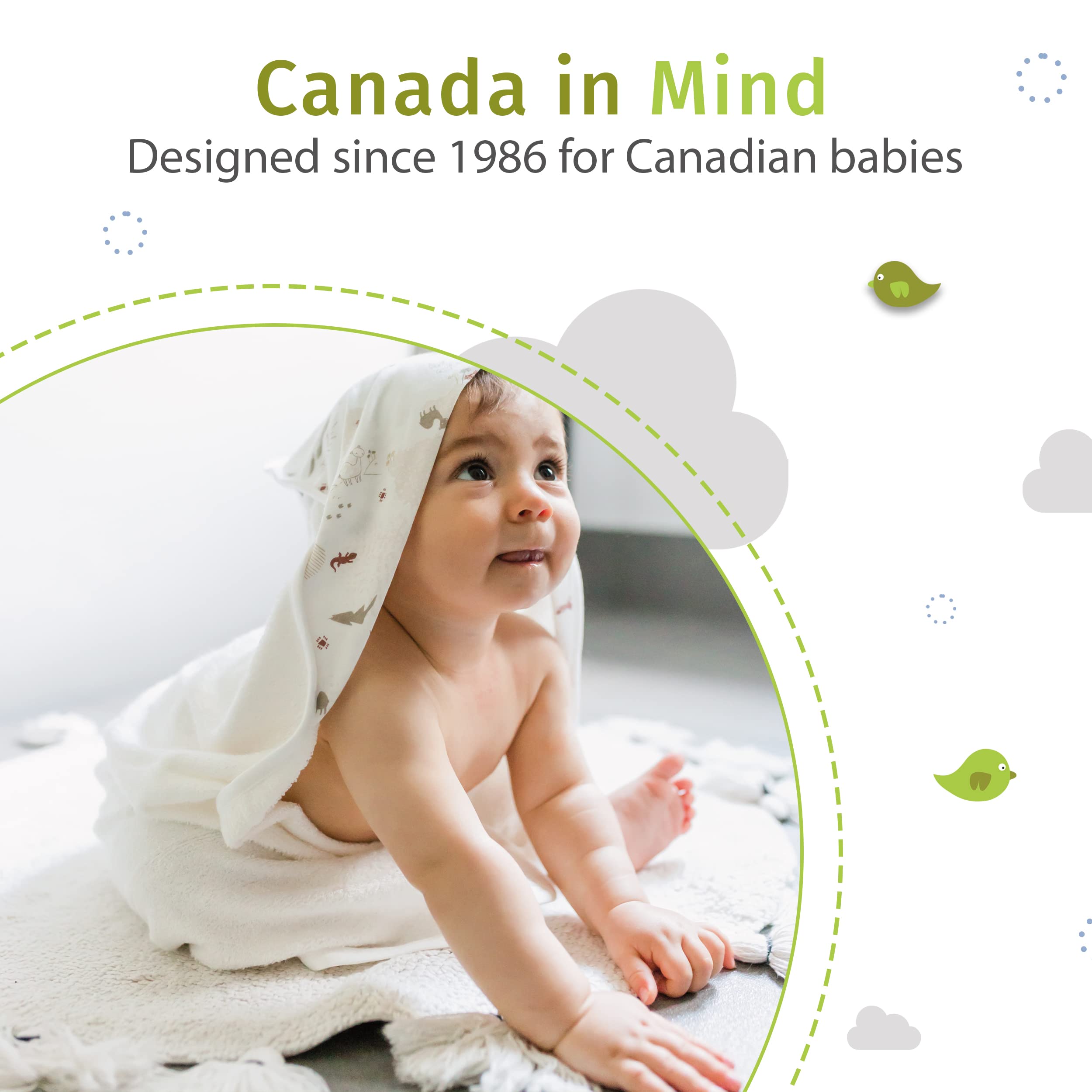 Soft Bamboo Hooded Baby Towel - Ultra Absorbent Terry Bath Towel for Newborns & Toddlers (White with Rabbit Design) - Perfect for Post-Bath Snuggles, Swimming & Spa Time