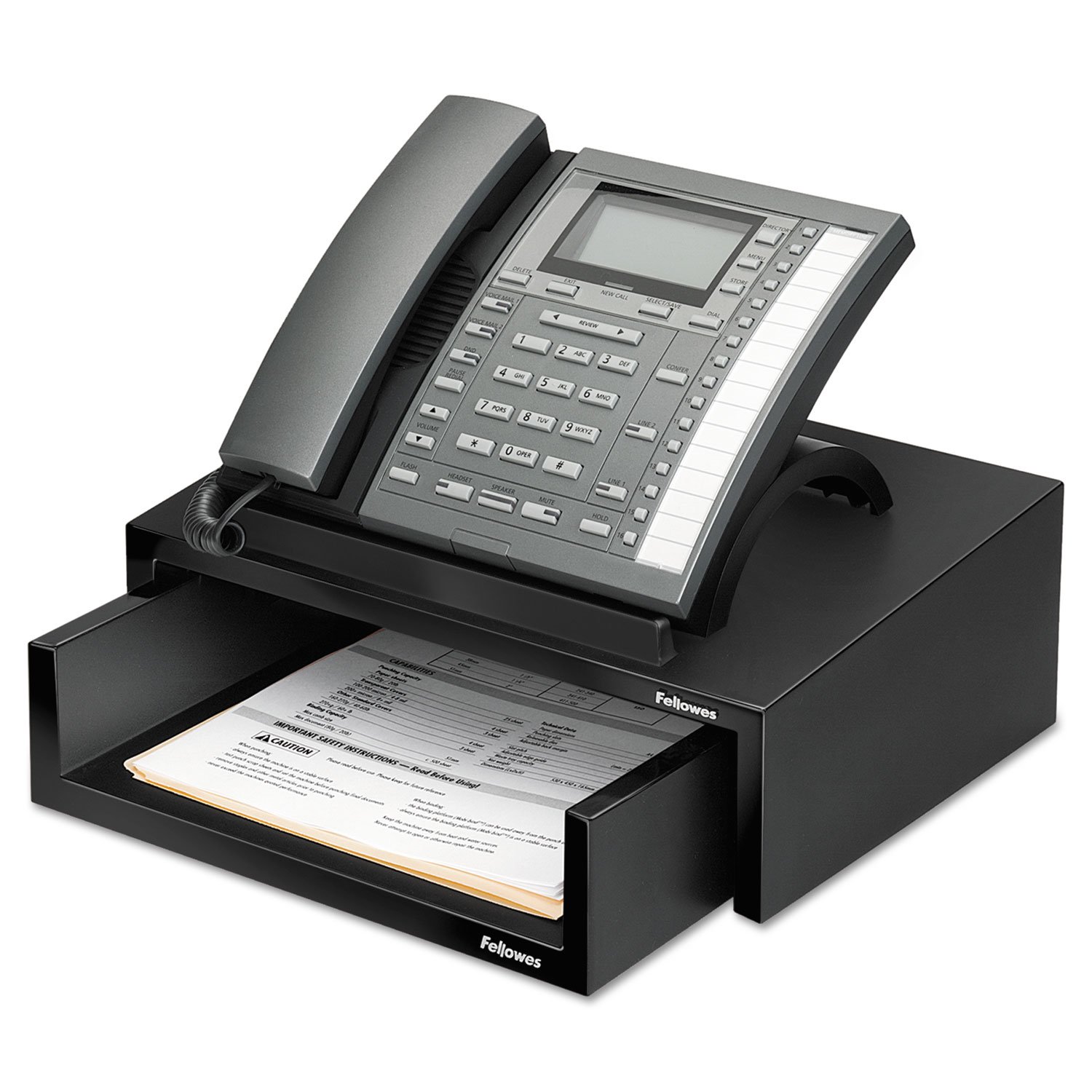 Fellowes 8038601 Designer Suites - Premium Adjustable Phone Stand Holder for Desk, Compatible with iPhone 14/13/12, Samsung Galaxy - Perfect for Home Office, Video Calls & Hands-Free Viewing
