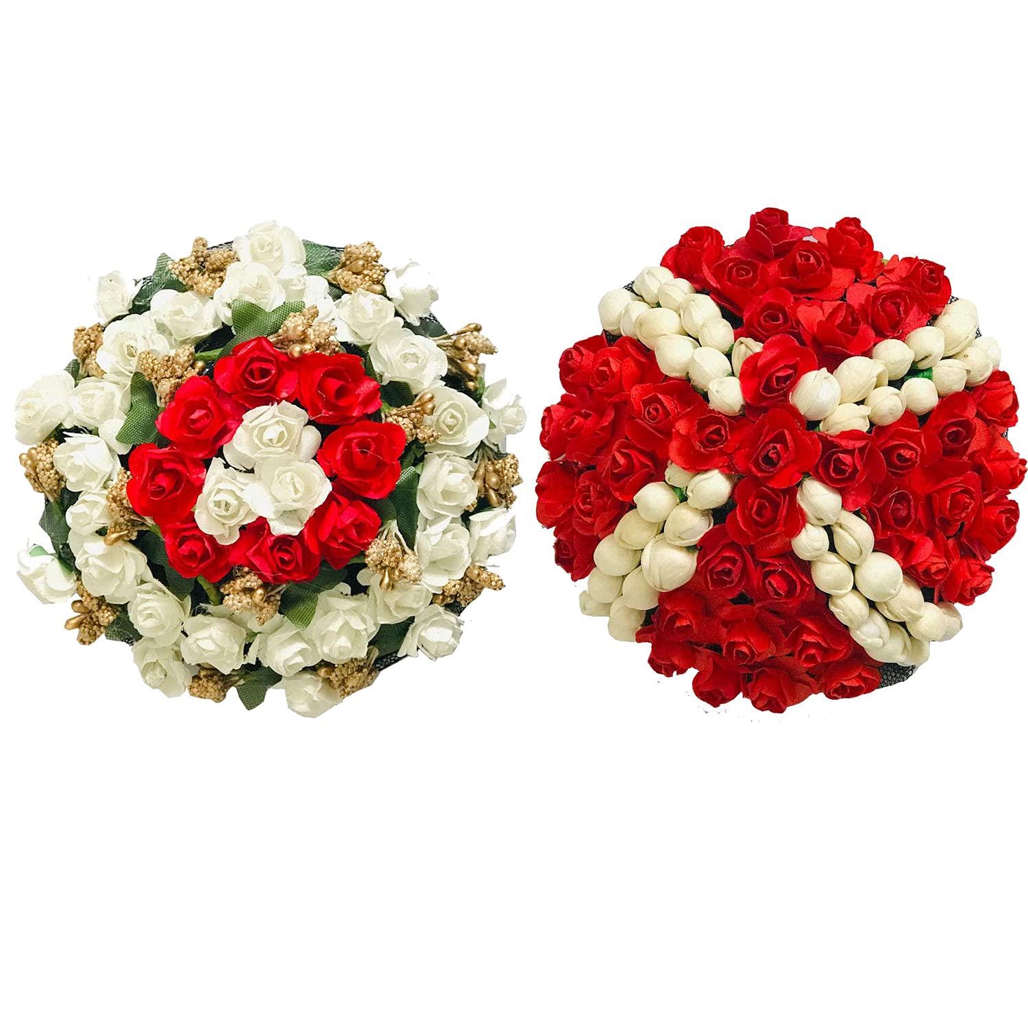 Stylish Artificial Juda Gajra Hair Accessories for Women - Elegant Bun Hair Styling Jewelry - Perfect for Weddings, Parties & Traditional Indian Outfits
