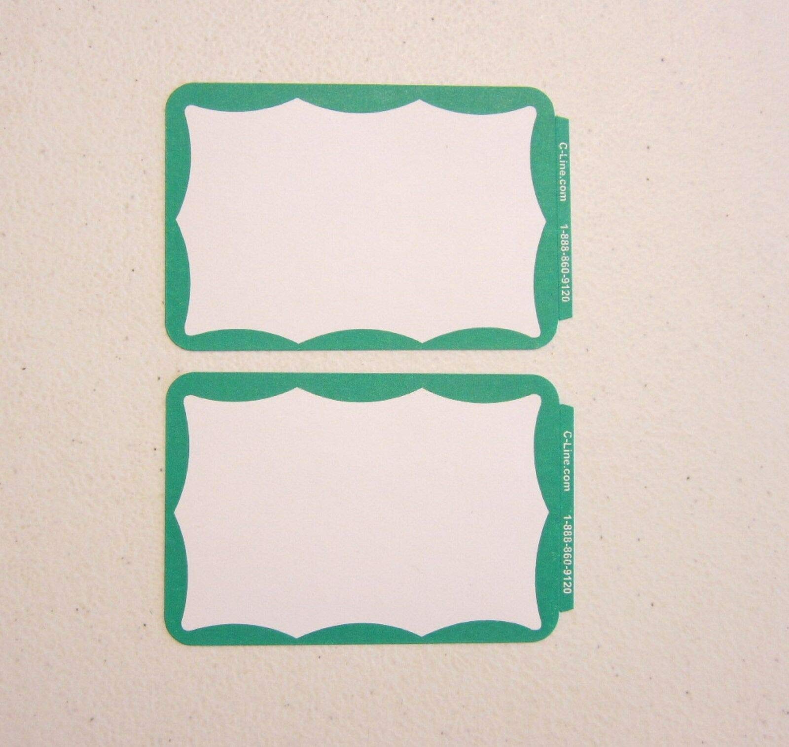 50 Pack Green Border Name Badges - Peel & Stick ID Labels for Events, Conferences & Office Use - Durable Adhesive Name Tags for Staff, Students & Guests