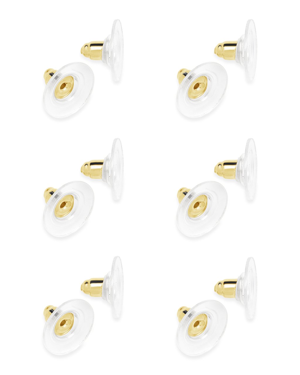Secure Lifting Earring Backs for Heavy Earrings (6 Pairs) - Perfect for Dangling, Hoop, and Statement Earrings to Prevent Loss