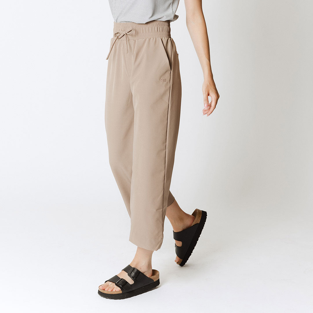 Audrey Wide Leg Pants for Women - High Waisted Flowy Trousers in Chestnut Brown | Casual Office Wear & Summer Outfits