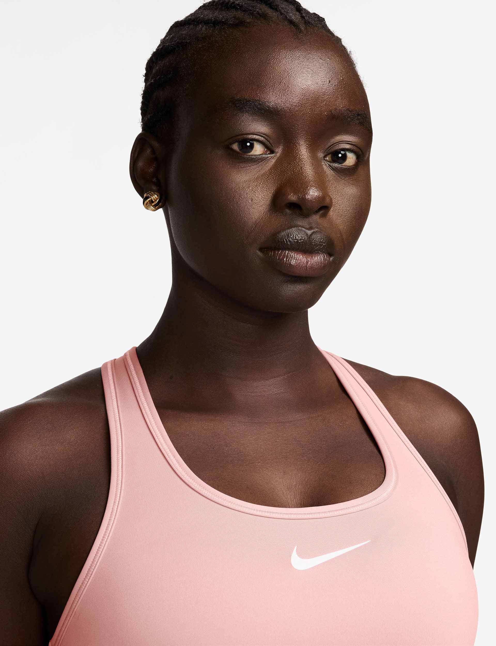 Swoosh Medium Support Sports Bra - Breathable & Comfortable Workout Top for Women | Perfect for Running, Yoga & Gym Training