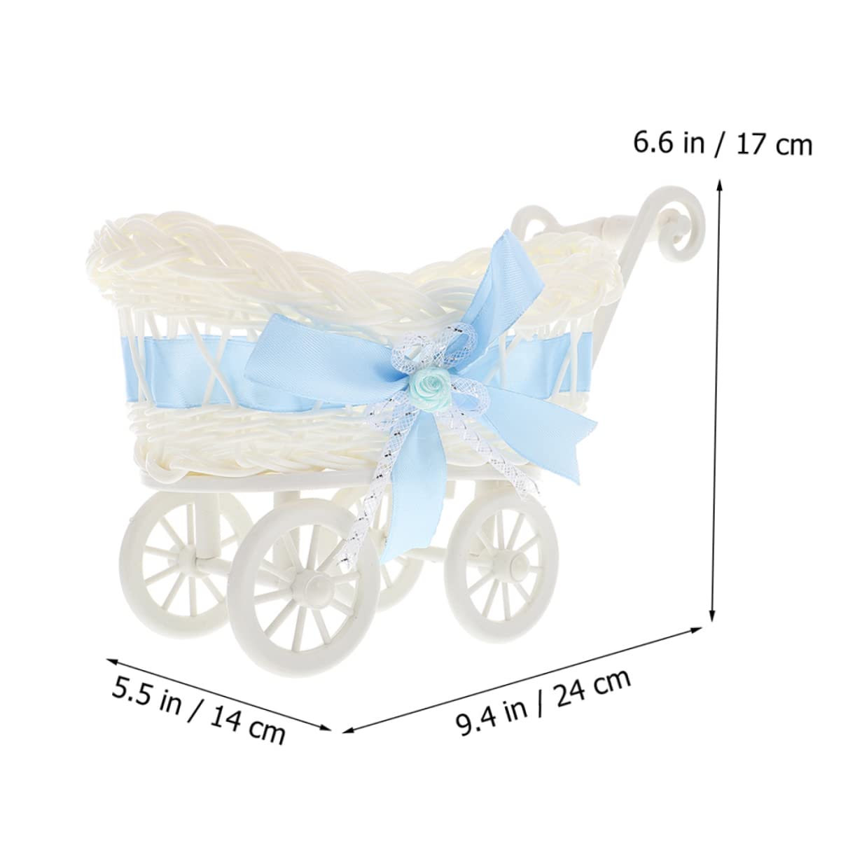 SECFOU 2-Pack Woven Storage Baskets - Natural Party Wedding Decoration, Baby Doll Organizer, Home Decor Basket Bowl | Perfect for Gift Wrapping, Nursery Storage & Rustic Home Decor