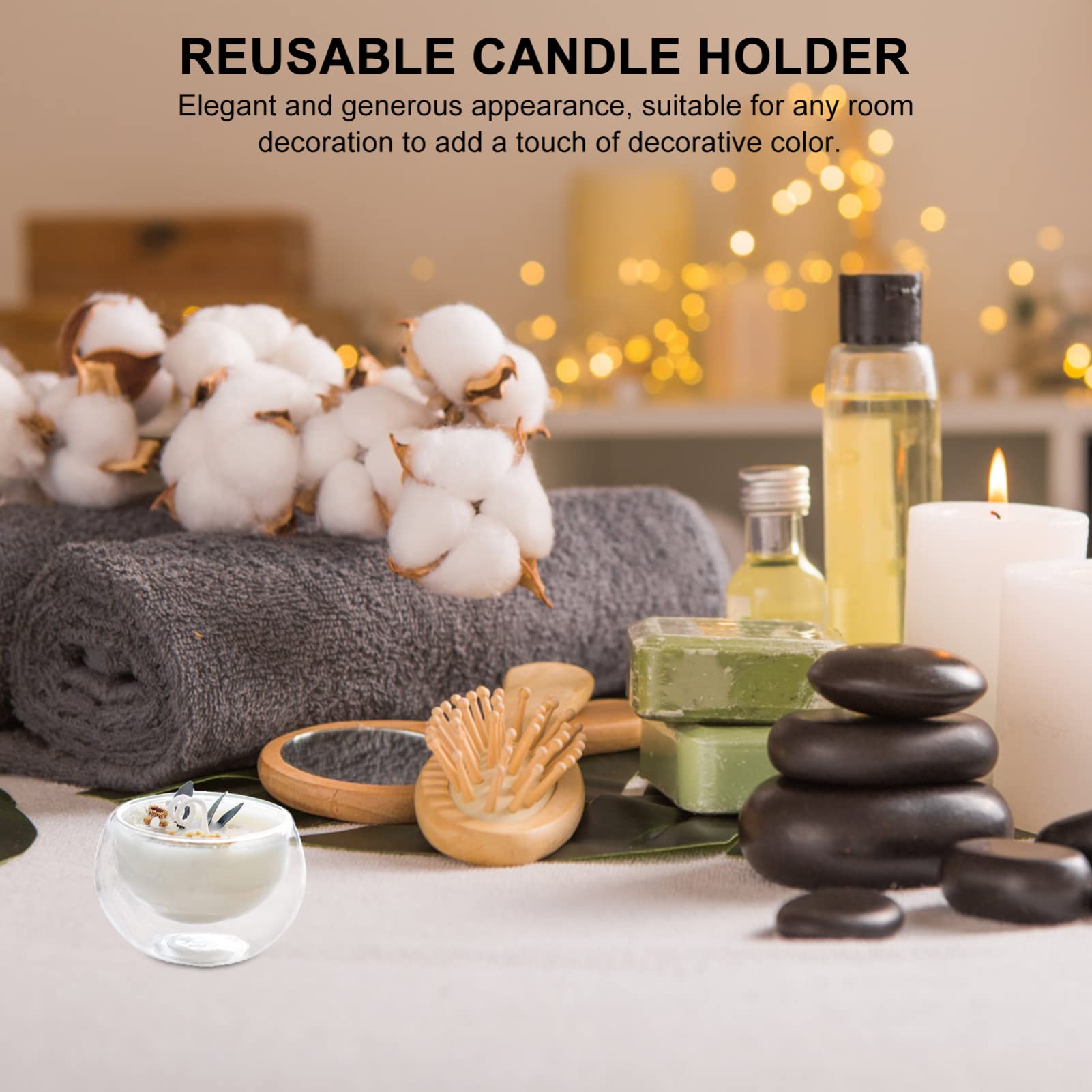 Reusable Heat Resistant Double Layer Candle Holder - Decorative Candlestick for Candlelight Dining, Party Decor & Candle Storage | Perfect for Romantic Dinners, Wedding Centerpieces & Home Decor