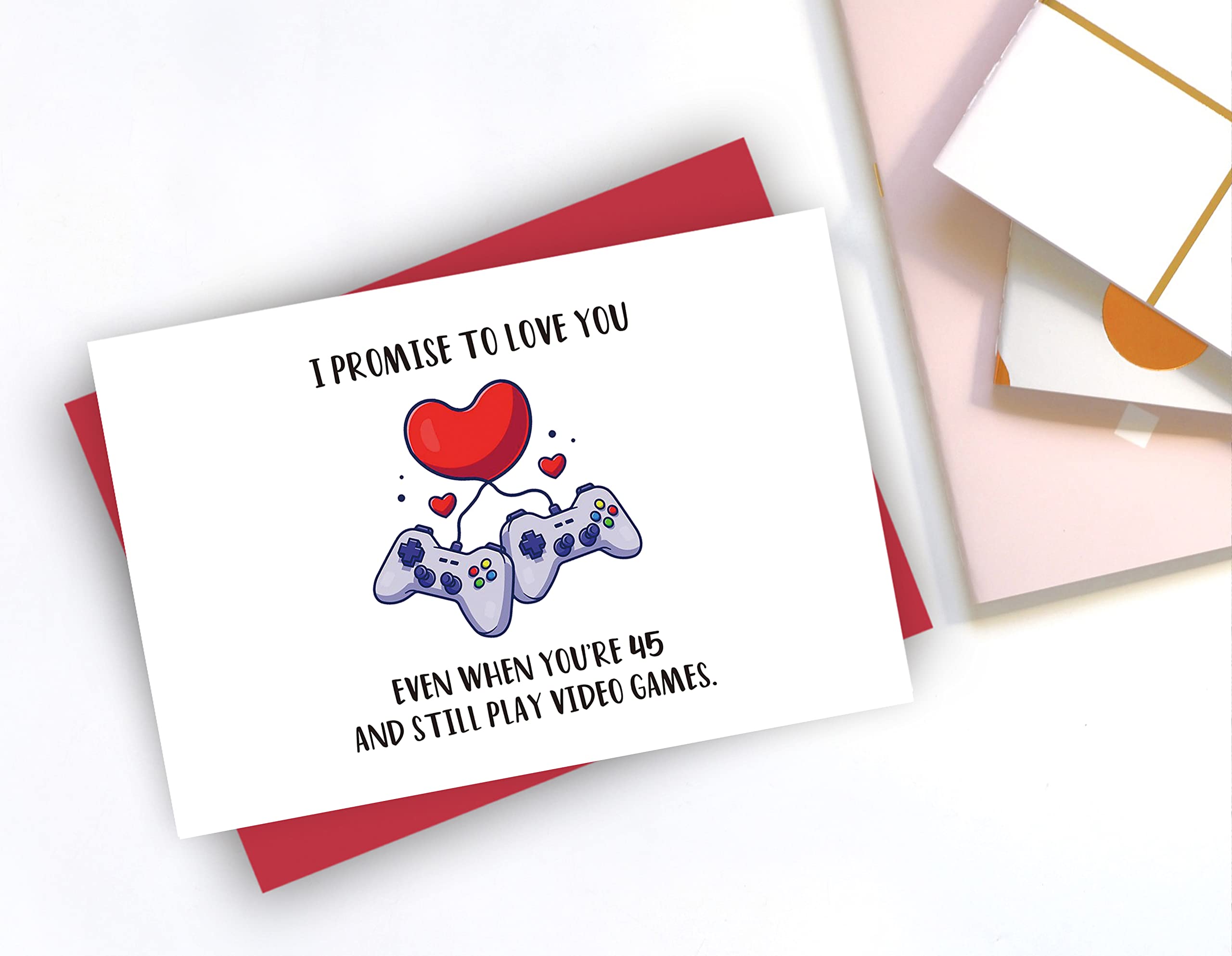 Funny Video Game Valentine's Day Card for Husband - Sweet Birthday & Anniversary Card for Him | Perfect Gift for Gamer Boyfriend, Husband & Fiancé | Gaming Couples & Romantic Occasions