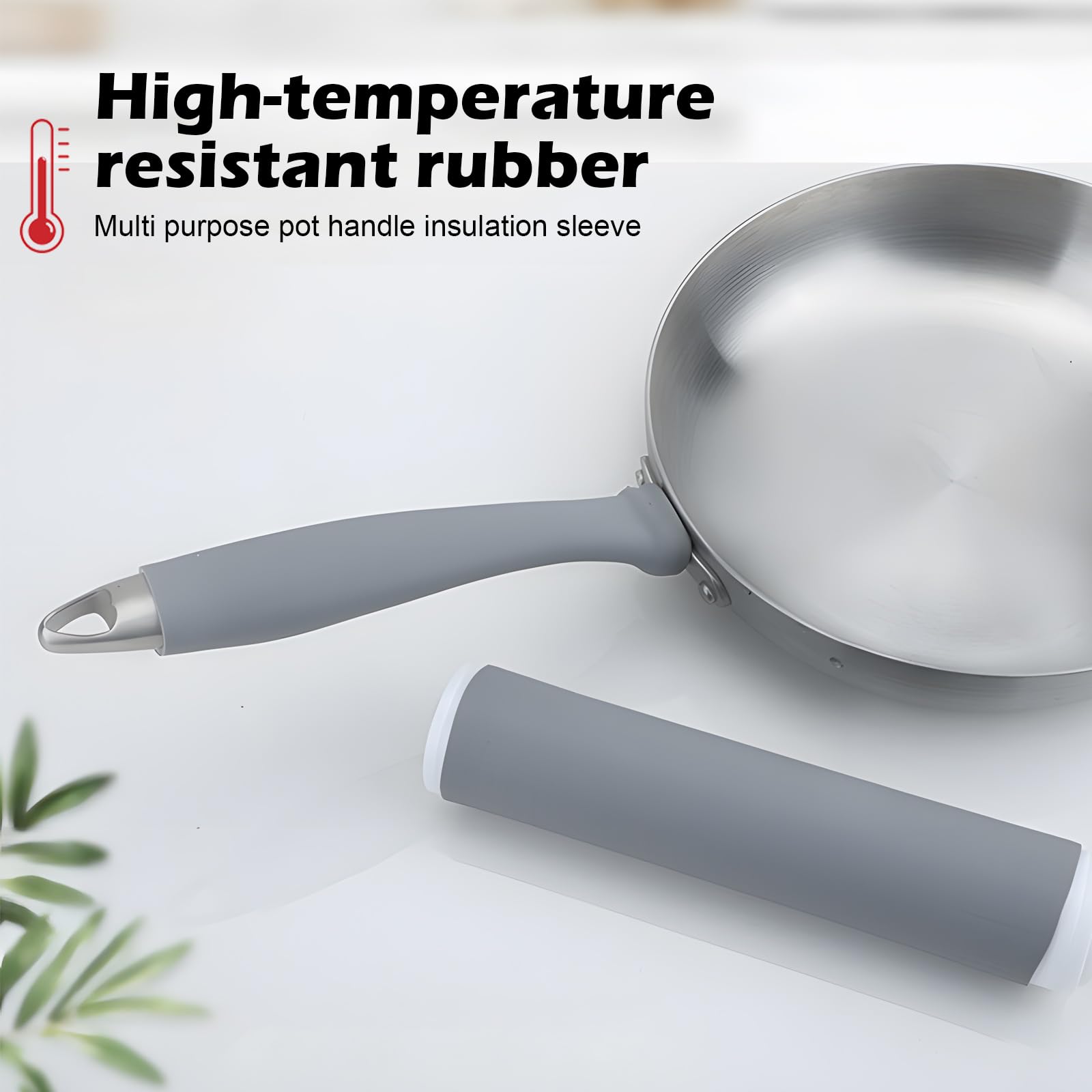 Heat Resistant Silicone Pot Handle Cover - Non-Slip Cookware Handle Sleeve for Woks, Cast Iron Skillets & Pans (2-Pack, Large) - Perfect for Safe Cooking & Kitchen Protection