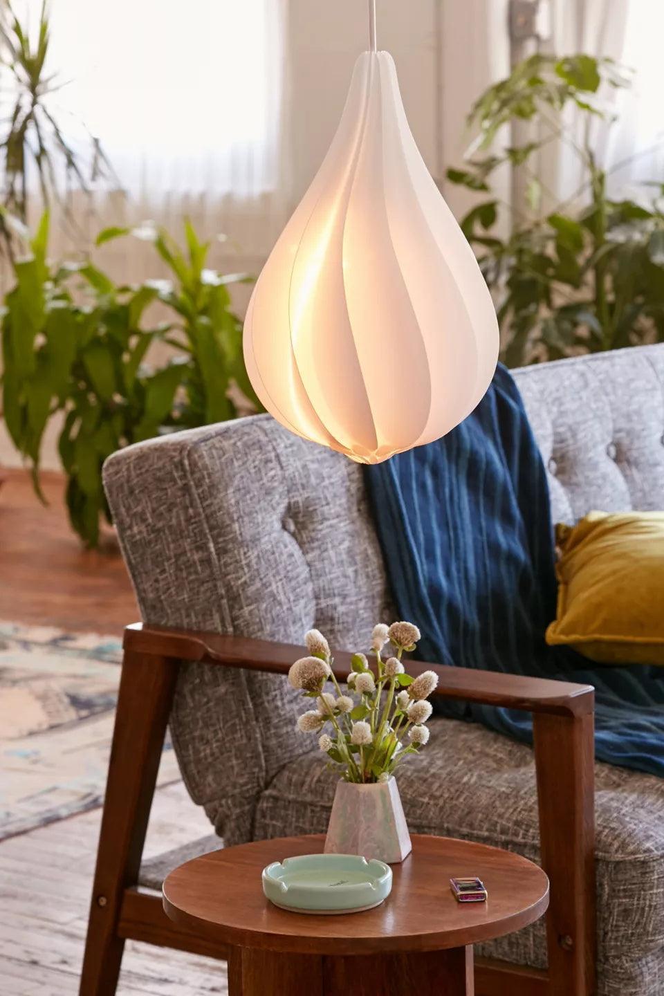 Modern Alva Pendant Light - Sleek Scandinavian Design Glass Ceiling Lamp for Kitchen Island, Dining Room & Bedroom Lighting