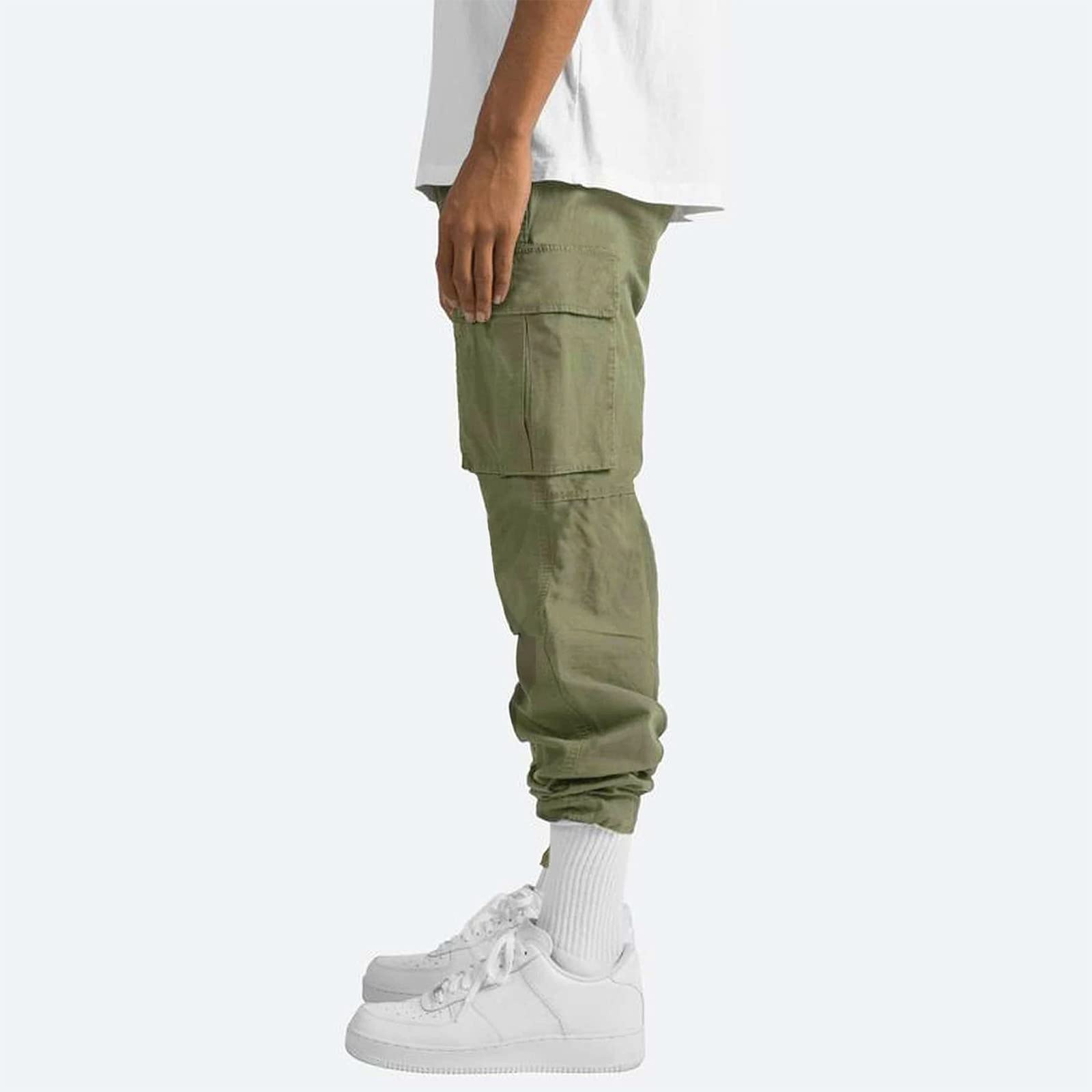 Men's Classic Fit Cargo Pants - Multi-Pocket Work & Hiking Trousers for Outdoor Safety & Recreation | Durable Tactical Pants for Construction, Camping & Adventure Activities