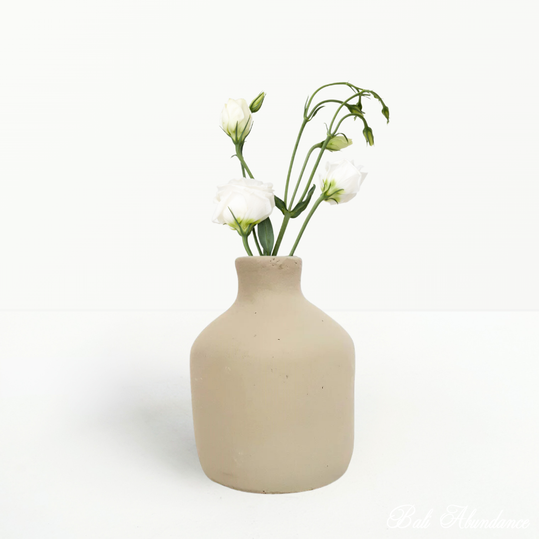Handmade Terracotta Clay Vase - Rustic Ceramic Flower Pot for Home Decor | Perfect for Boho, Farmhouse & Mediterranean Style Interiors, Wedding Centerpieces & Garden Planters
