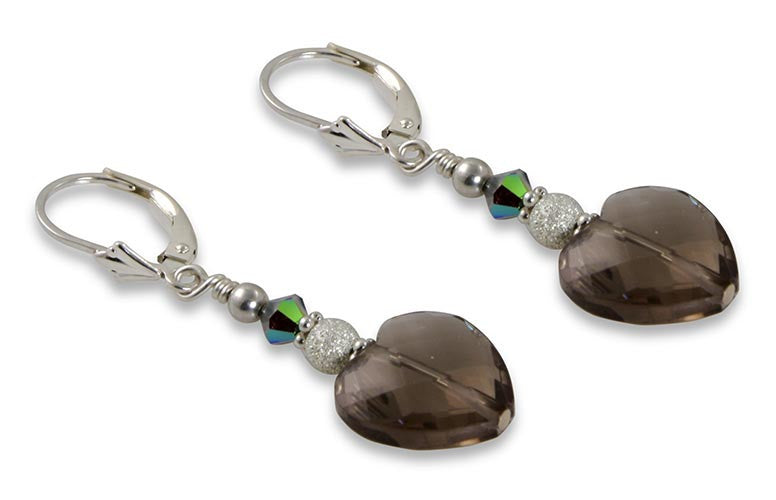 Vitrial Topaz Heart Gemstone Crystal Earrings – Elegant Dangle Earrings for Women, Perfect Gift for Valentine's Day, Anniversary & Special Occasions