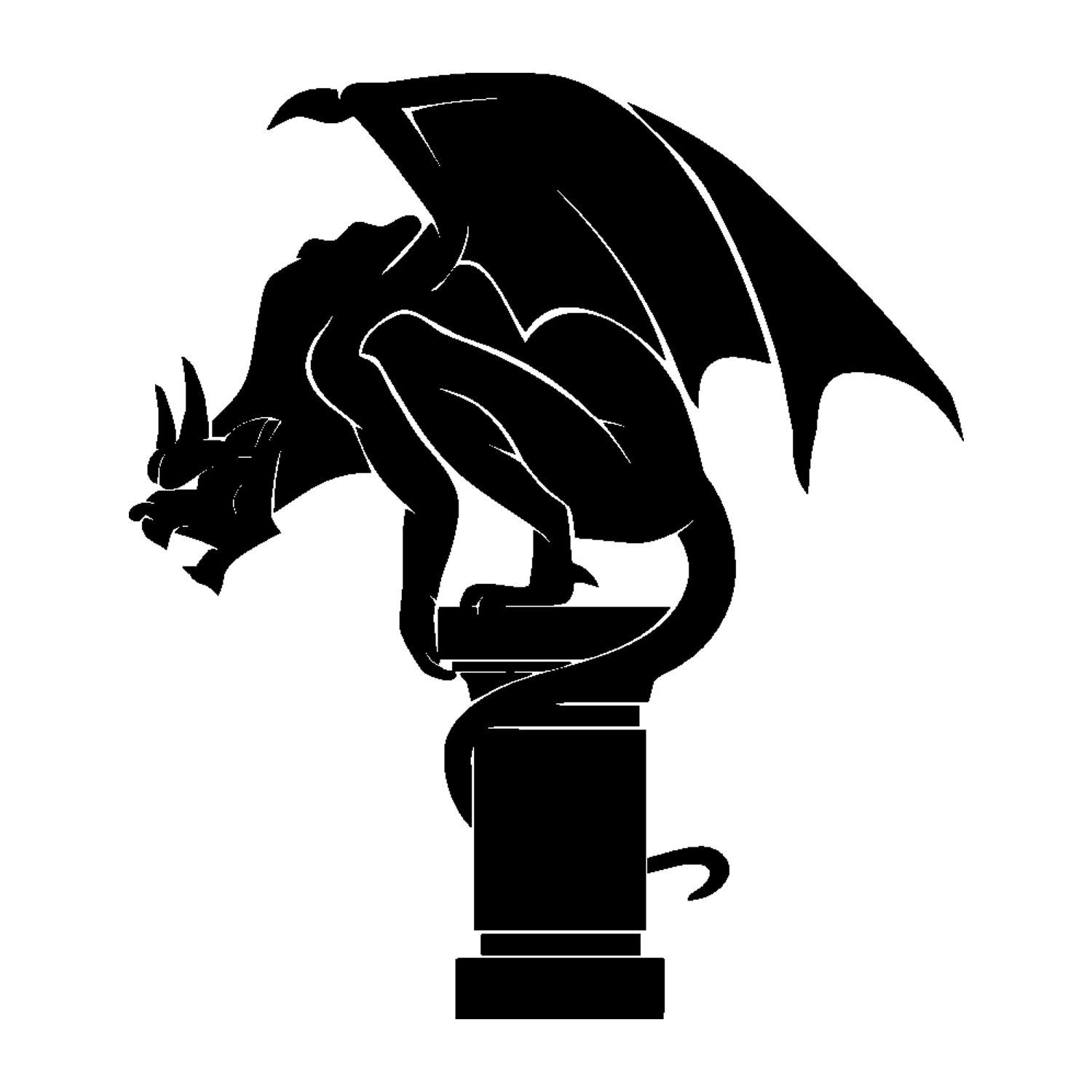 Gothic Gargoyle Wall Decor Vinyl Sticker Art - Peel and Stick Home Decal for Bedroom, Living Room & Office - Unique Gothic Decor for Halloween, Haunted House & Medieval Themed Interiors