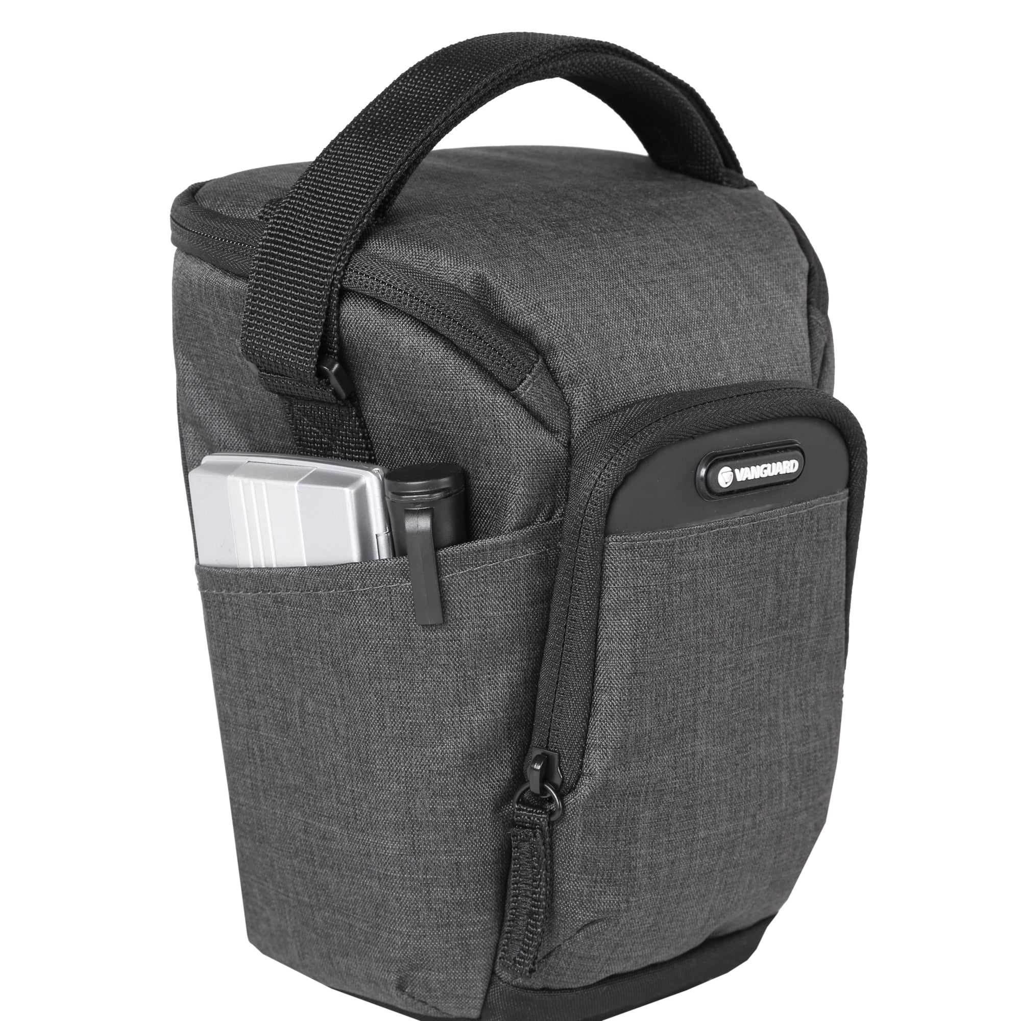 Vesta Aspire 15Z Gray Camera Bag with Zoom Lens Pouch - Waterproof DSLR Camera Case for Travel, Hiking & Photography Accessories Storage