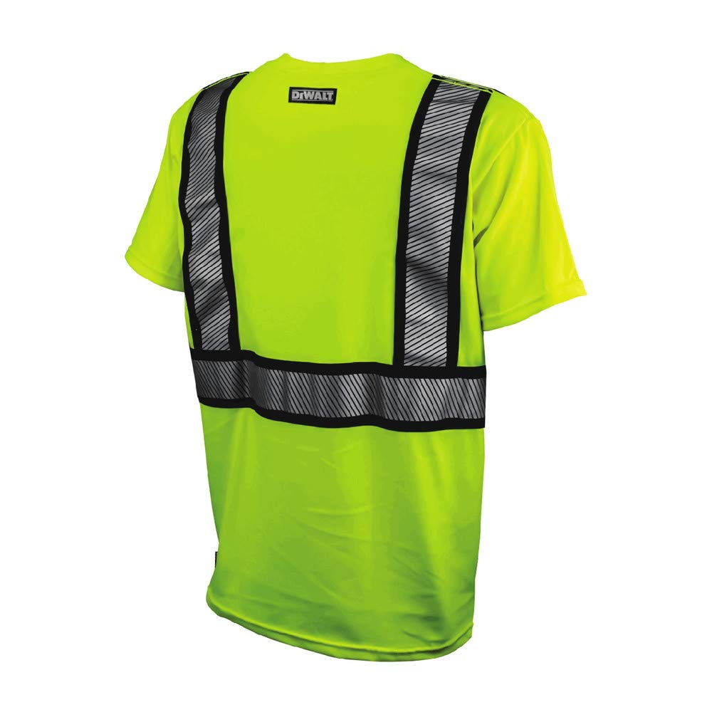 DeWalt Industrial Safety Shirt - Short Sleeve Work Shirt with Moisture-Wicking Fabric for Construction & Electricians | High Visibility Workwear for Job Sites