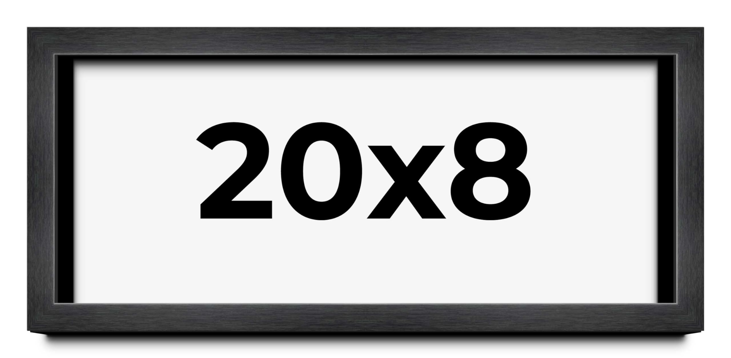 8x20 Shadow Box Frame Charcoal Black - 1