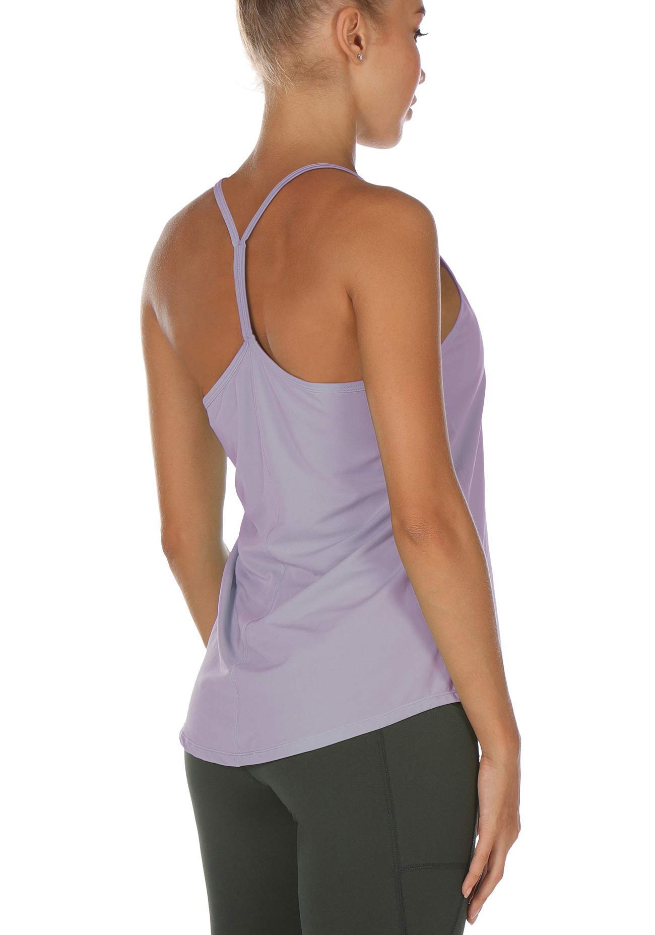 IcyZone Women's Workout Tank Tops - Breathable Athletic Yoga Shirts with Open Back & Straps for Running, Gym & Fitness | Perfect for Yoga, Cardio & Summer Workouts