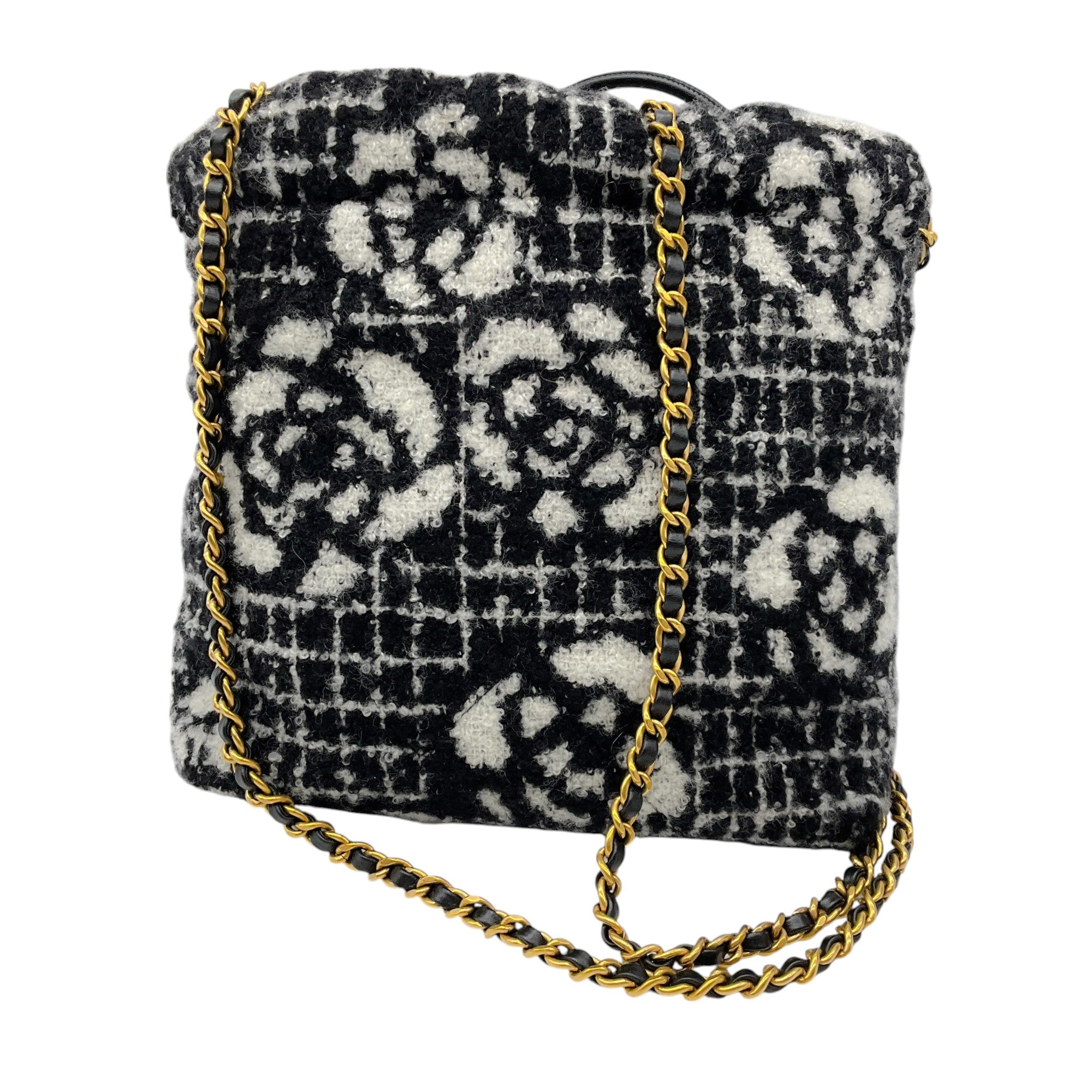Chanel 2022 Black White Gold Hardware Camellia Hobo Bag - Luxury Designer Shoulder Bag for Women, Perfect for Parties, Date Nights & Special Occasions