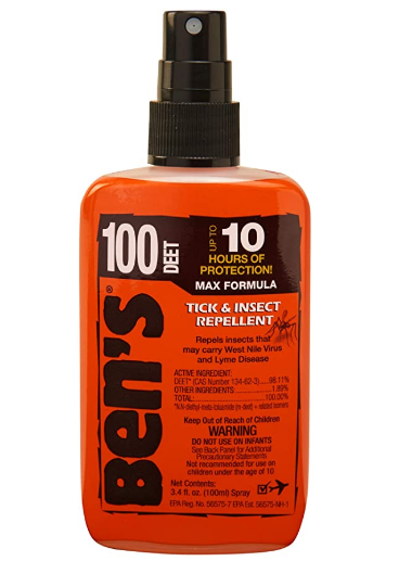 Ben's 100 DEET Insect Repellent Pump Spray (3.4 oz) - Effective Bug Spray for Outdoor Activities, Camping, Hiking & Travel Protection