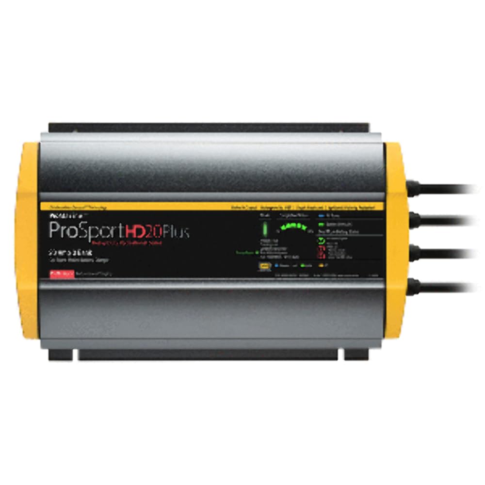ProMariner 44029 ProSportHD 20 Plus 20A 3-Bank Marine Battery Charger - Waterproof & Maintenance-Free for Boats, Yachts, RVs - Fast Charging & Overcharge Protection (Black)