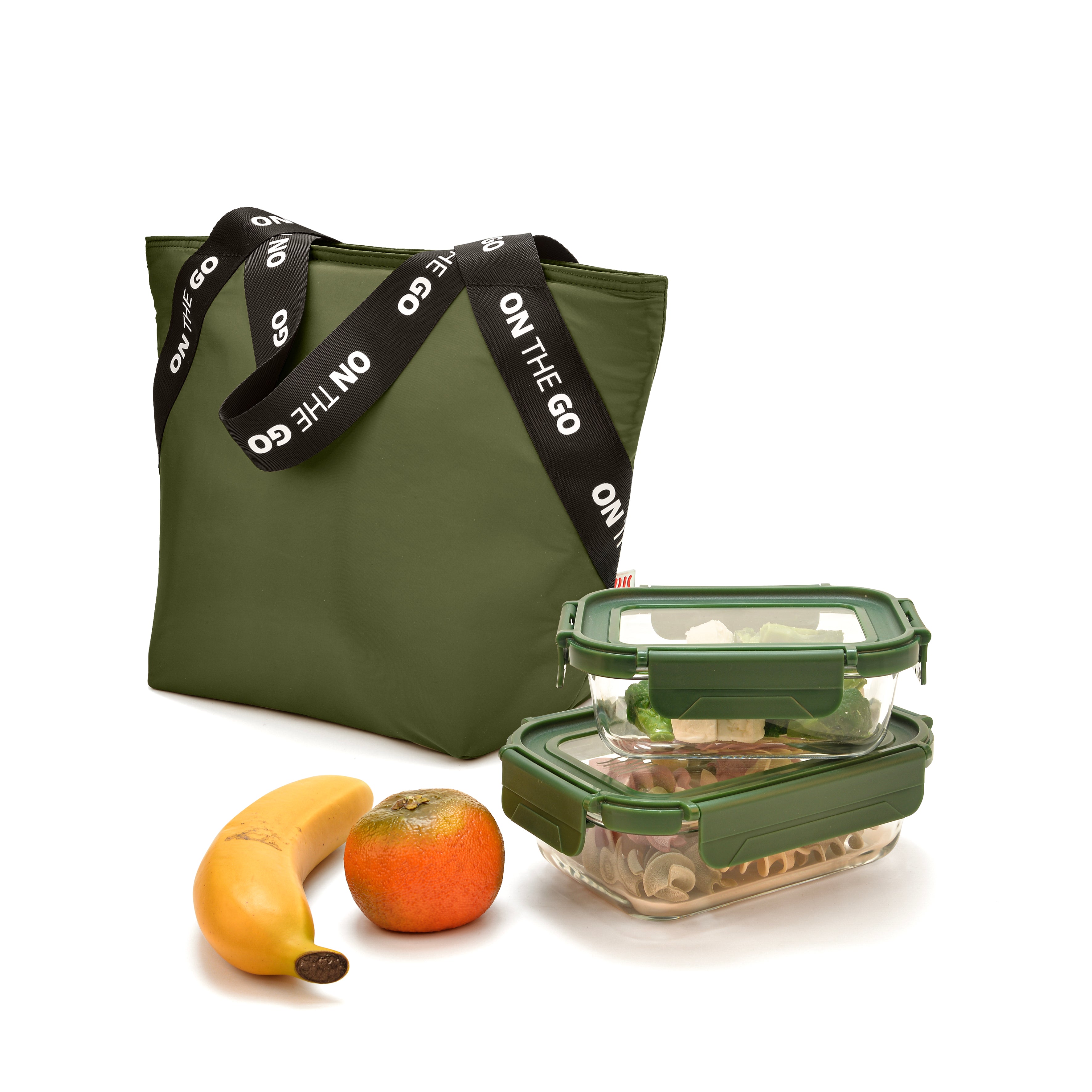 Insulated Hanging Lunch Bag for Work, School & Travel - Olive Green | Portable & Leak-Proof Meal Container for Office, Picnics & Outdoor Activities