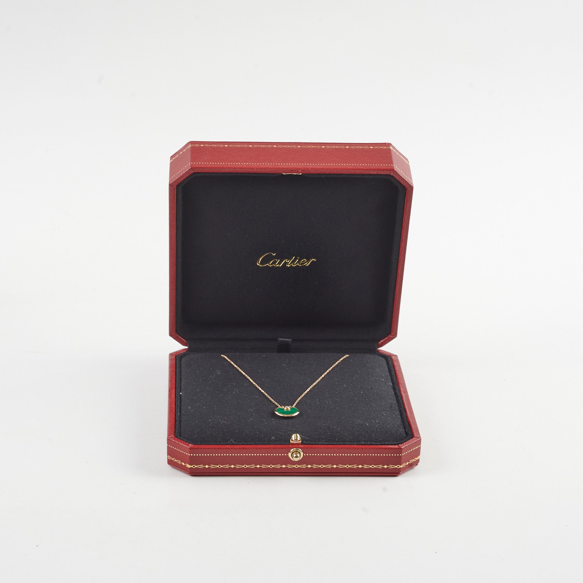 Cartier Amulette de Cartier XS Necklace - Green Malachite & Diamond Pendant, 18K Gold, Luxury Jewelry for Women | Perfect for Gifts, Anniversaries & Special Occasions