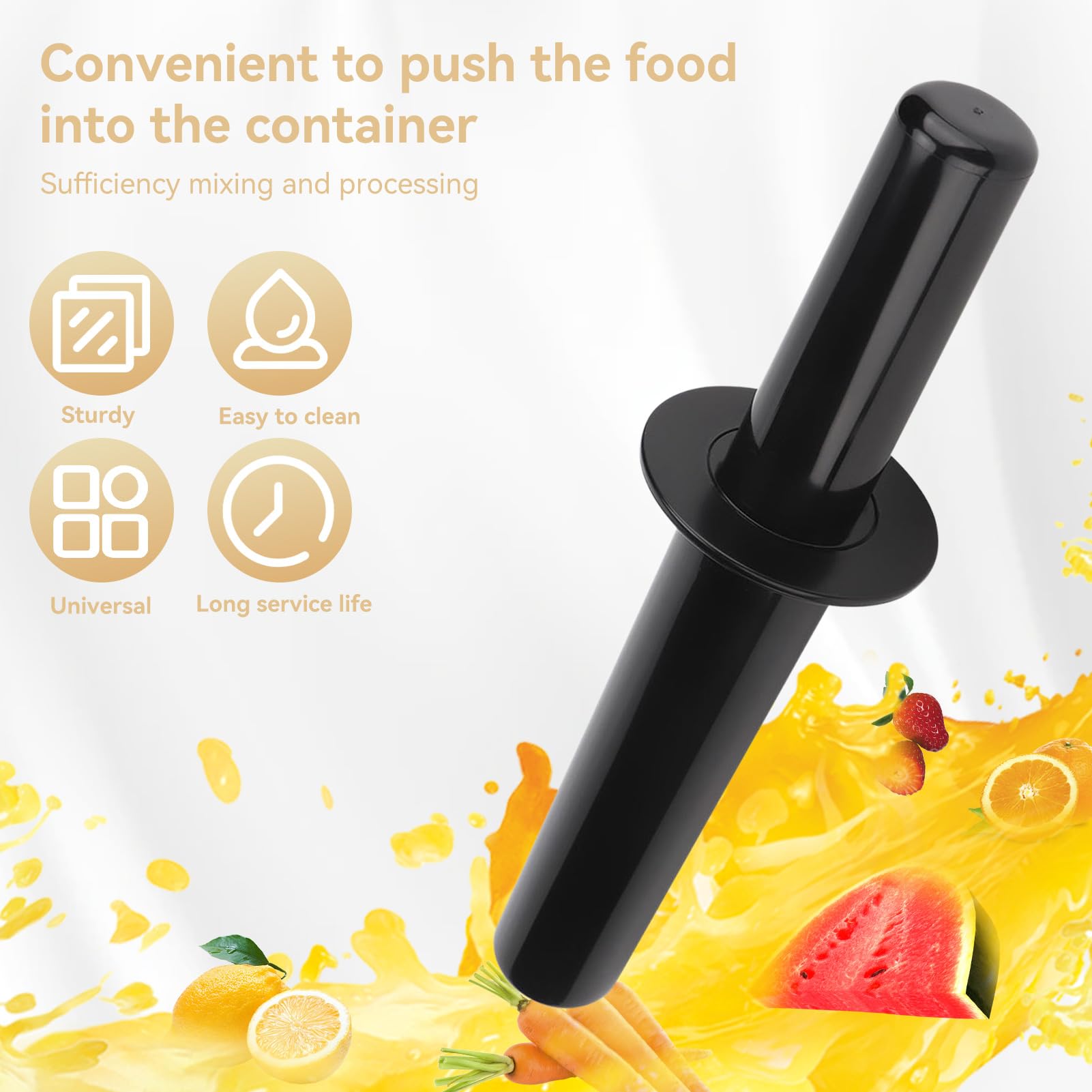 Blender Replacement Tamper Tool - 9.75 Inch Mini Blender Plunger, Durable Plastic Tamper for Blender Mixers | Perfect for Smoothies, Protein Shakes & Food Prep