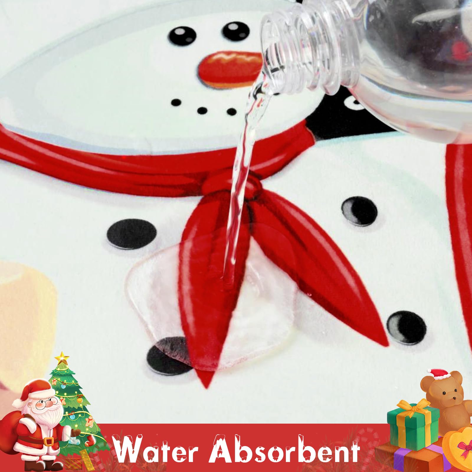 2-Piece Non-Slip Christmas Kitchen Rugs Set - 18