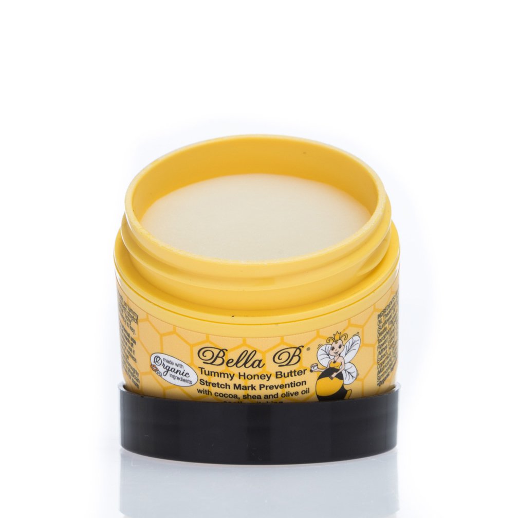 BELLA B Tummy Honey Butter 1 oz - Organic Stretch Mark Cream for Pregnancy & Postpartum - Safe for Moms & Babies - Fades Scars & Moisturizes Skin | Perfect for Daily Use During & After Pregnancy