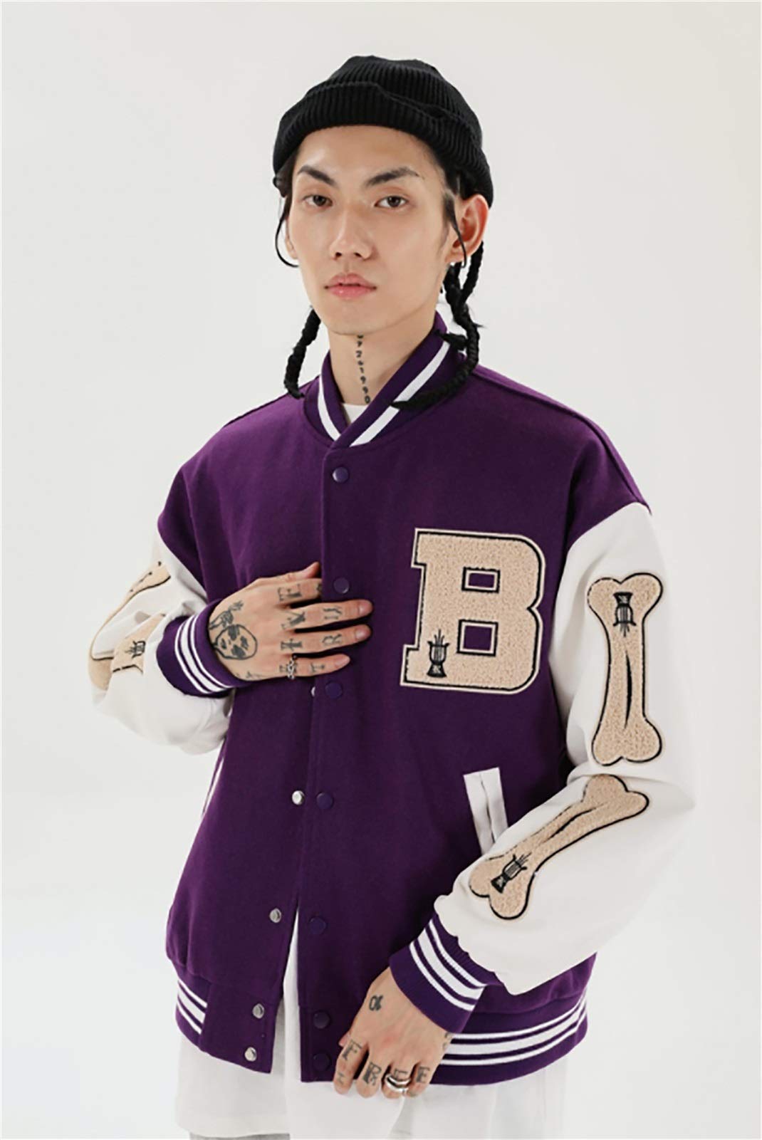 Unisex Varsity Baseball Jacket for Women & Men - Stylish College Sweatshirt Jacket for Casual Wear, Sports & Outdoor Activities