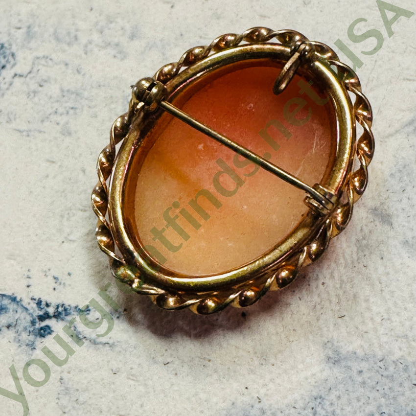 Vintage Gold-Tone Carved Shell 3 Muses Cameo Pendant Brooch - Elegant Jewelry for Women, Perfect for Weddings, Parties & Vintage Fashion