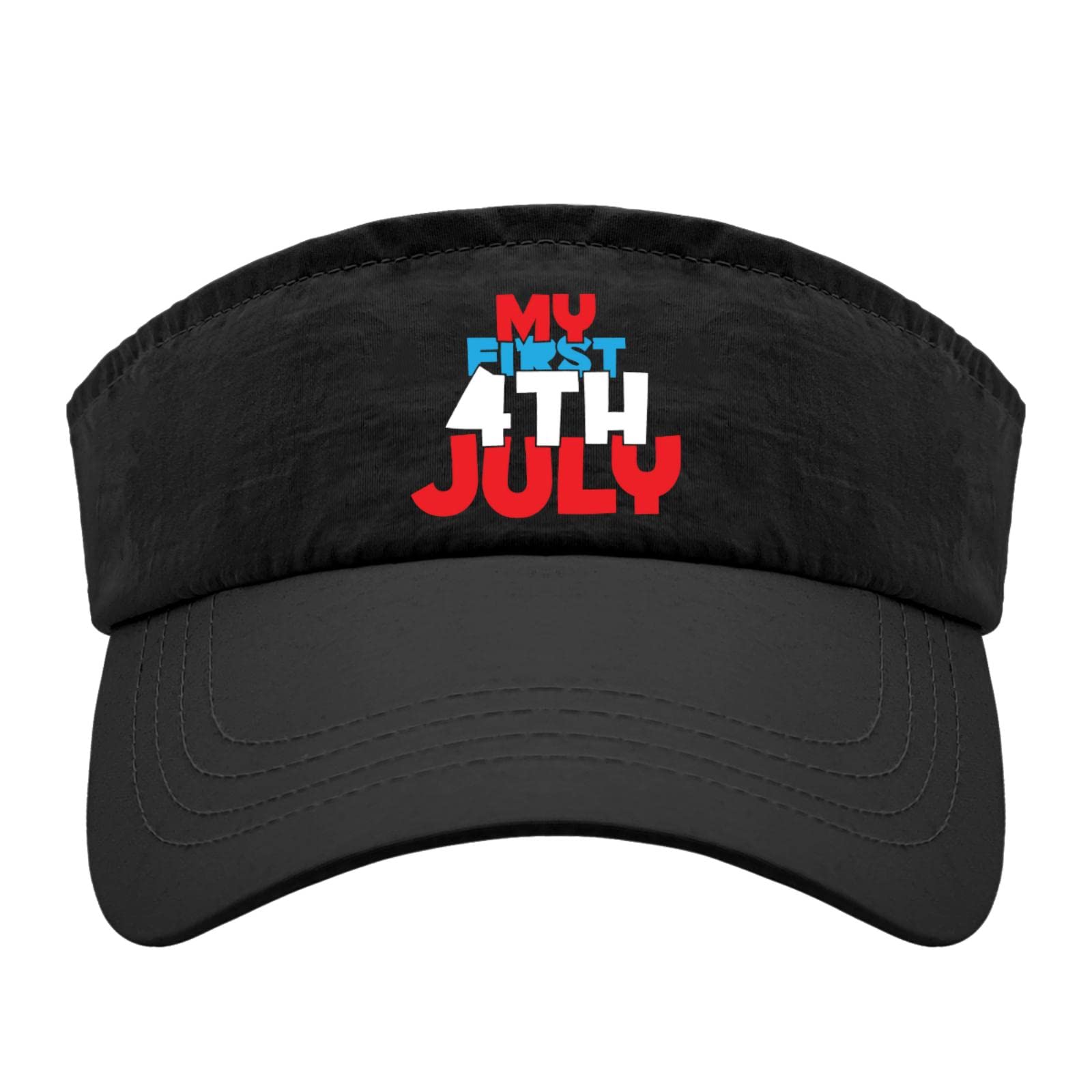 Funny 4th of July Visor Hats for Women & Men - Packable Sun Visor Running Hats for Outdoor Sports, Beach Vacations & Patriotic Celebrations
