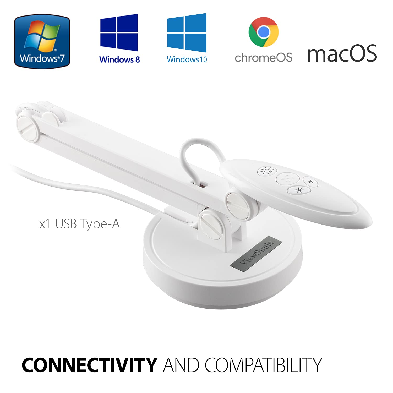 ViewSonic VB-VIS-002 USB Document Camera for Teachers & Remote Learning - High Resolution Webcam for Online Classes, Presentations & Document Scanning