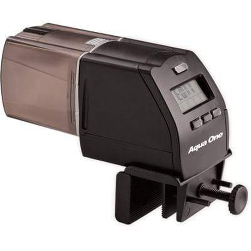 Aqua One Dial A Diet Digital Auto Fish Feeder - Automatic Fish Food Dispenser for Aquariums & Fish Tanks - Perfect for Vacation, Travel & Daily Feeding