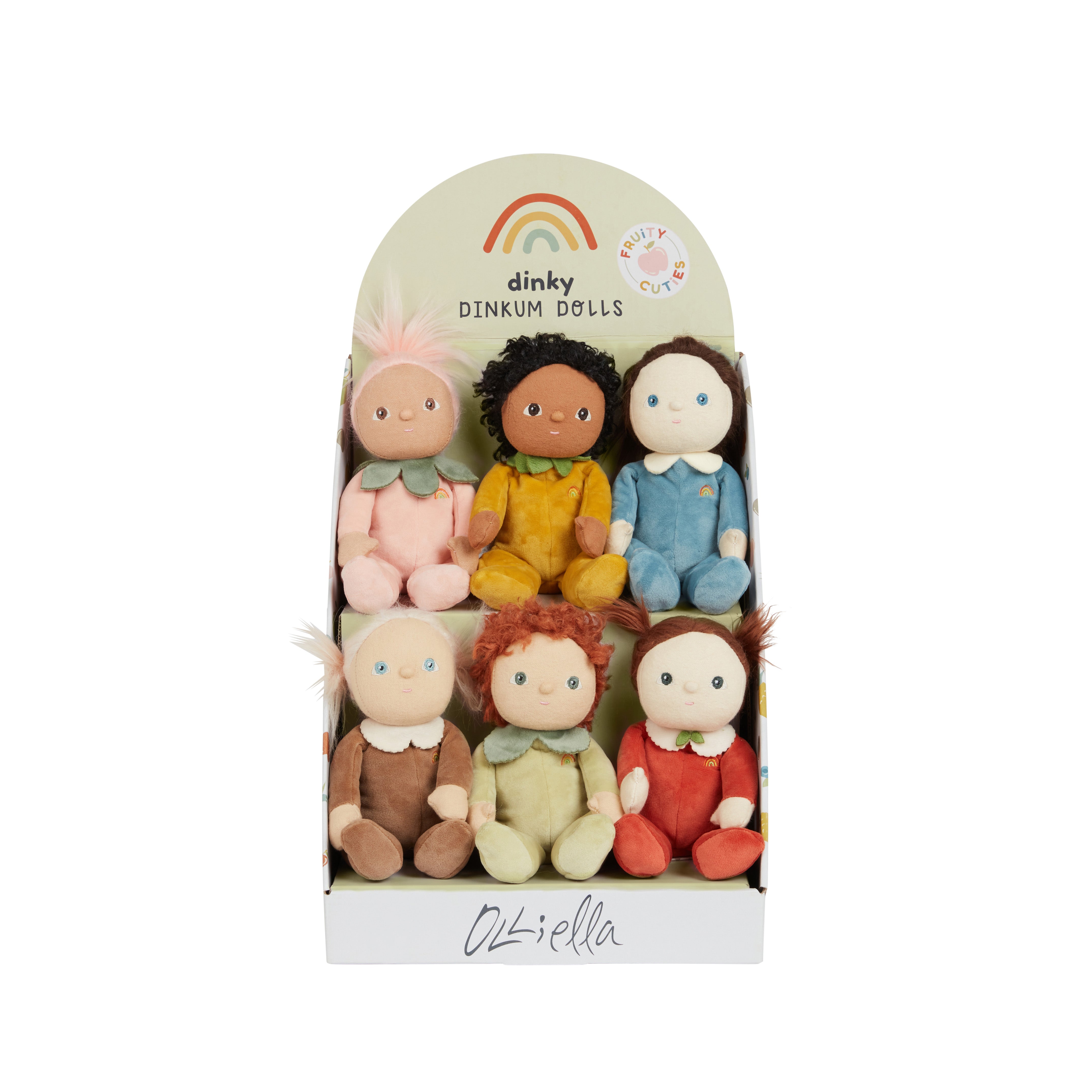 Dinky Dinkums Fruity Cuties Betsy Blueberry - Adorable Plush Fruit Toy for Kids, Perfect for Nursery Decor, Birthday Gifts & Cuddling