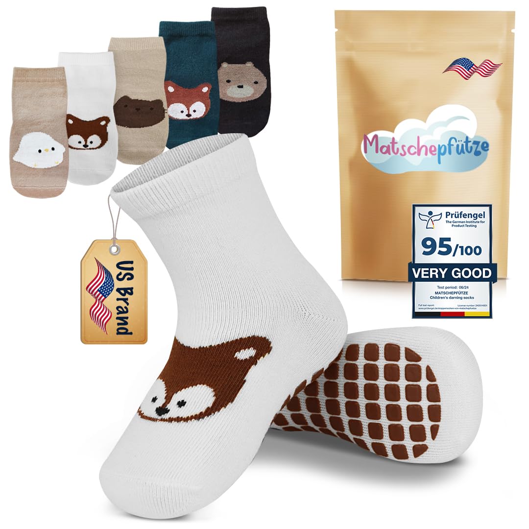 Non-Slip Baby Socks with Grippers | Soft Cotton Toddler Socks for Boys & Girls | Anti-Slip Infant Socks for Crawling & First Steps | Perfect for Playtime, Daycare & Home Safety