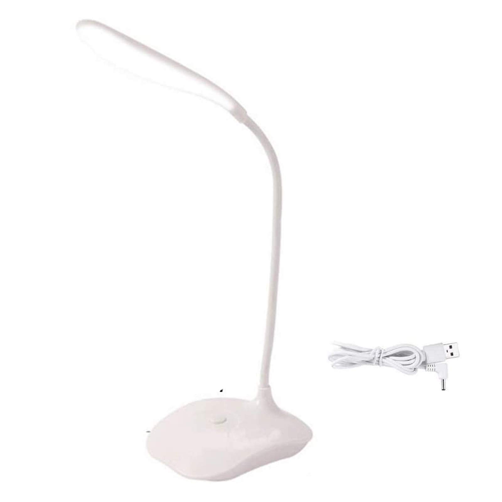 LED Desk Lamp with Flexible Gooseneck - USB & Battery Powered Eye-Protecting Portable Table Light for Study, Office, Dorm & Bedroom - Perfect for Reading, Working & Nightstand Use (1 Pack)