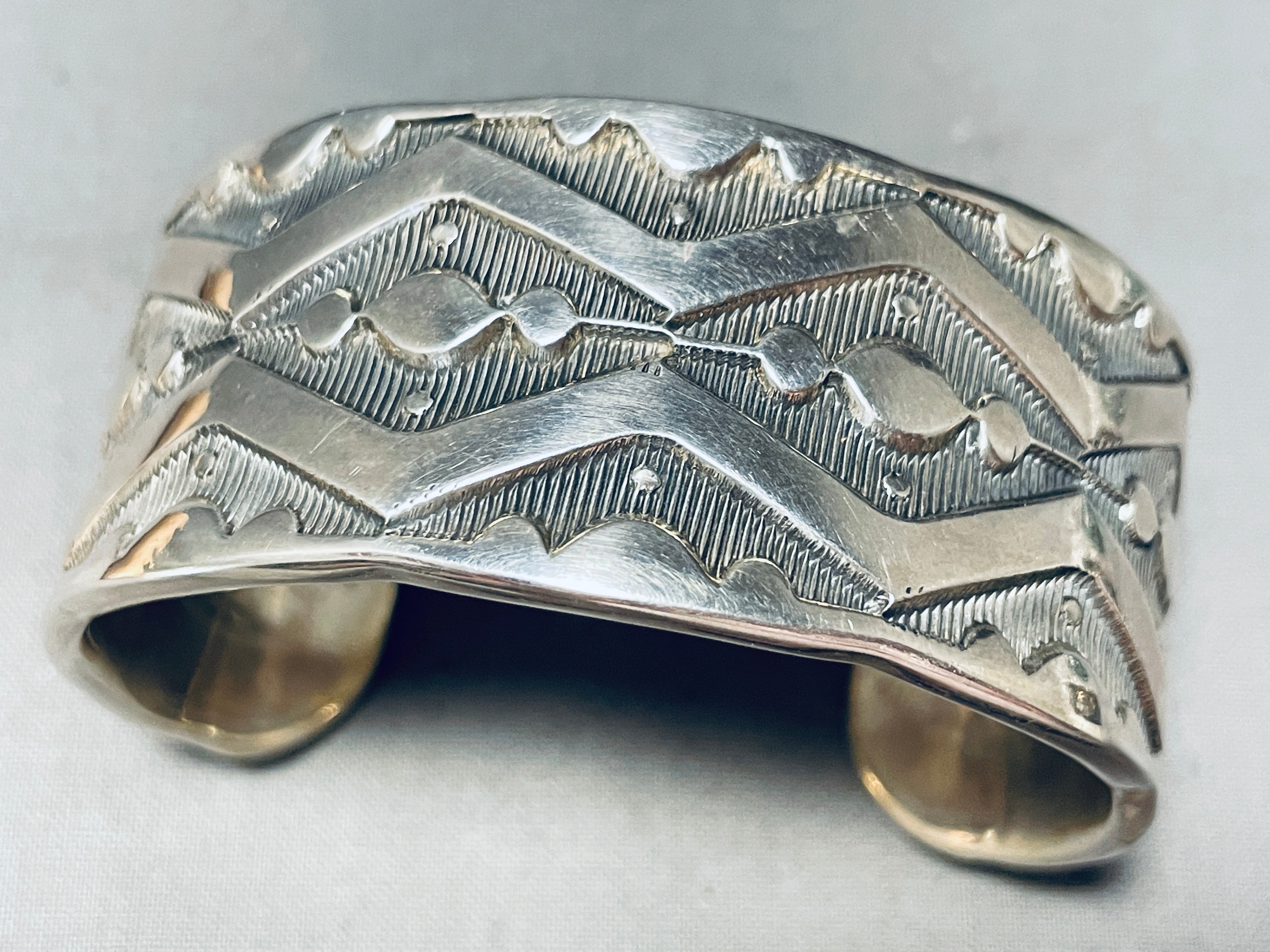 117 Grams Handcrafted Vintage Navajo Sterling Silver Bracelet - Authentic Native American Jewelry for Women, Perfect for Boho & Western Fashion