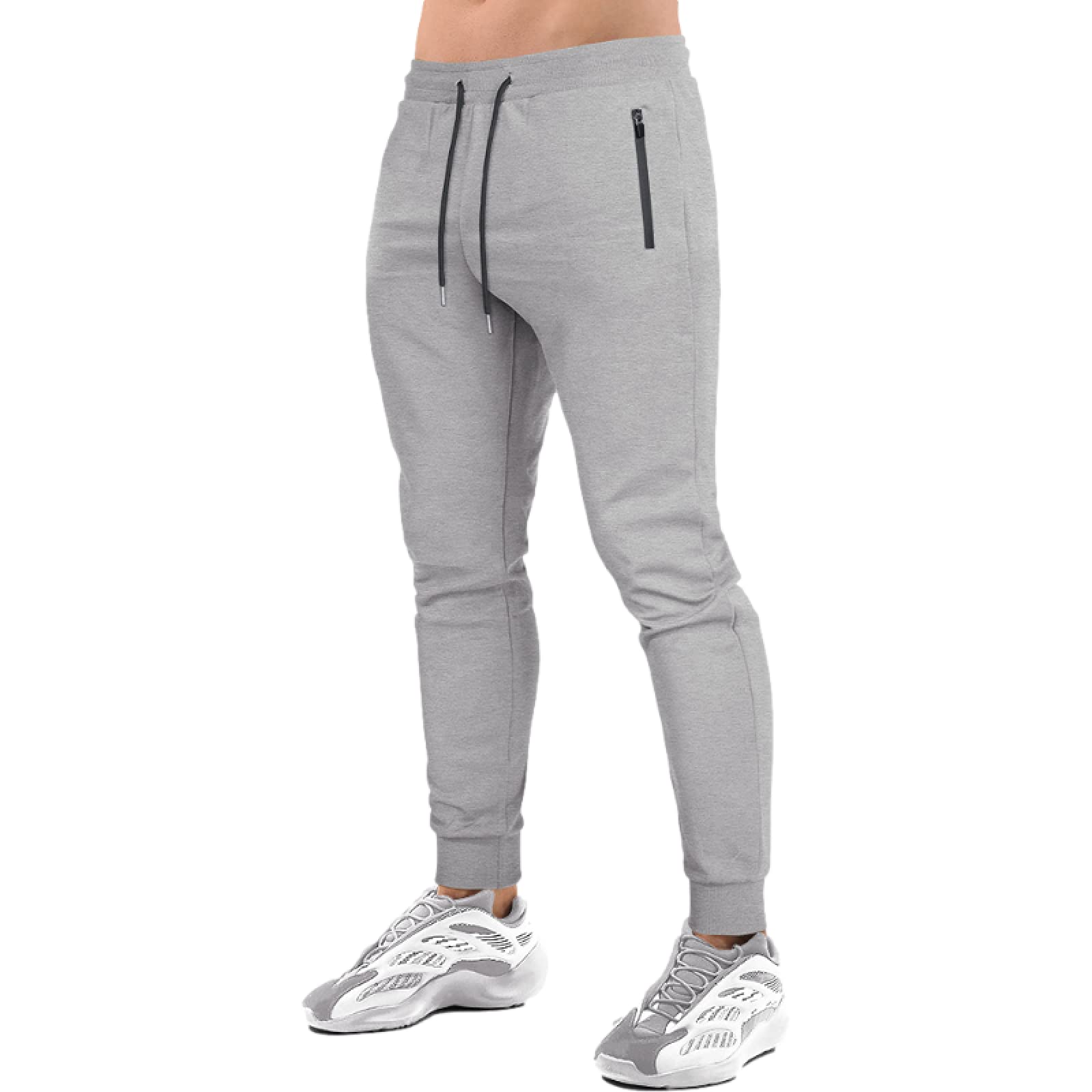 Men's Athletic Jogger Pants - Lightweight Comfortable Casual Workout Pants with Elastic Waistband & Drawstring for Running, Gym, Yoga & Lounge Wear