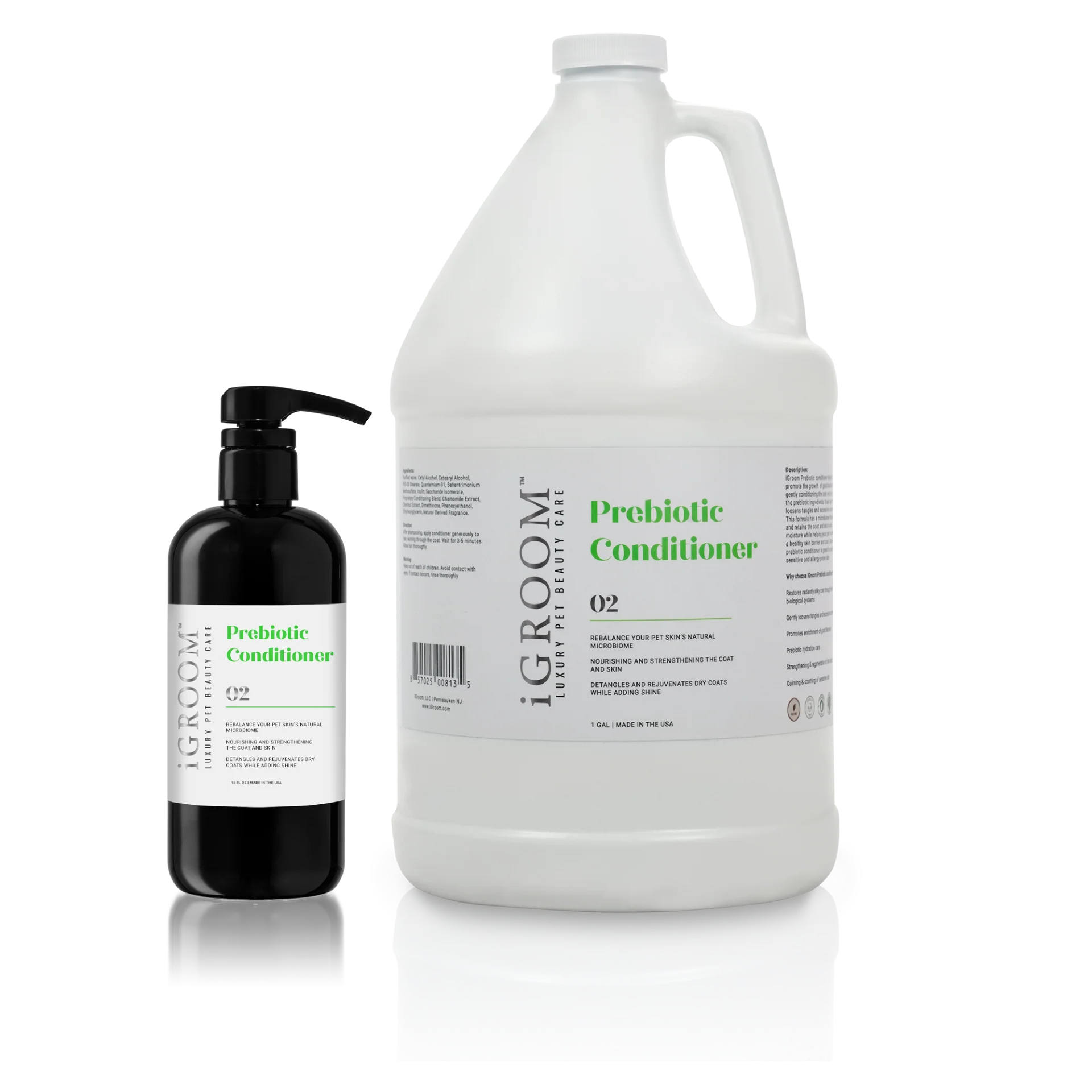 iGROOM Prebiotic Conditioner for Dogs - Natural Hair Care & Skin Relief (8oz & 16oz) - Perfect for Bath Time & Daily Grooming Routine