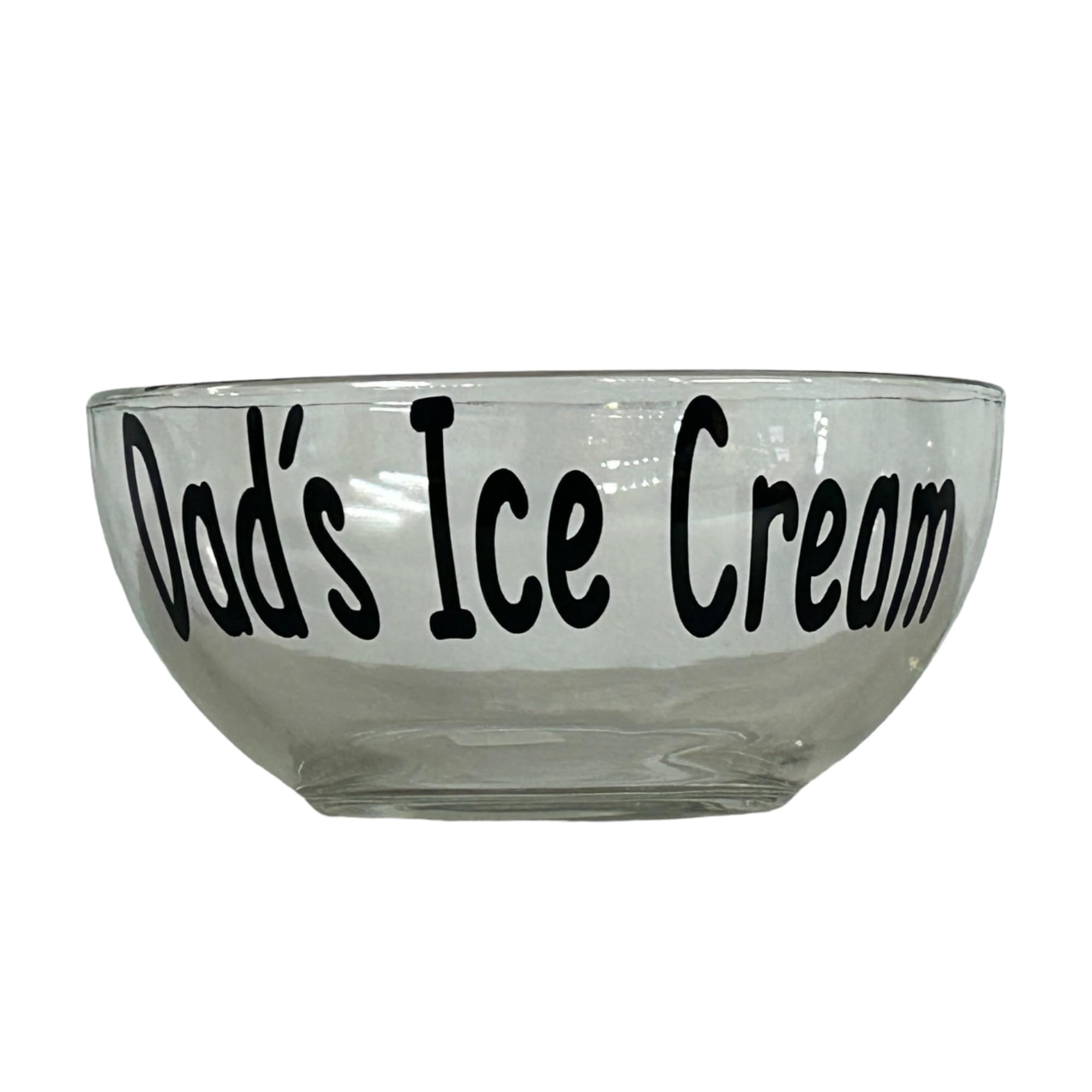 Personalized Ice Cream Bowl - Glass Dessert Dish Gift for Dad, Grandpa & Kids - Perfect for Cereal, Snacks & Ice Cream - Great for Birthday Gifts, Family Gatherings & Dessert Parties