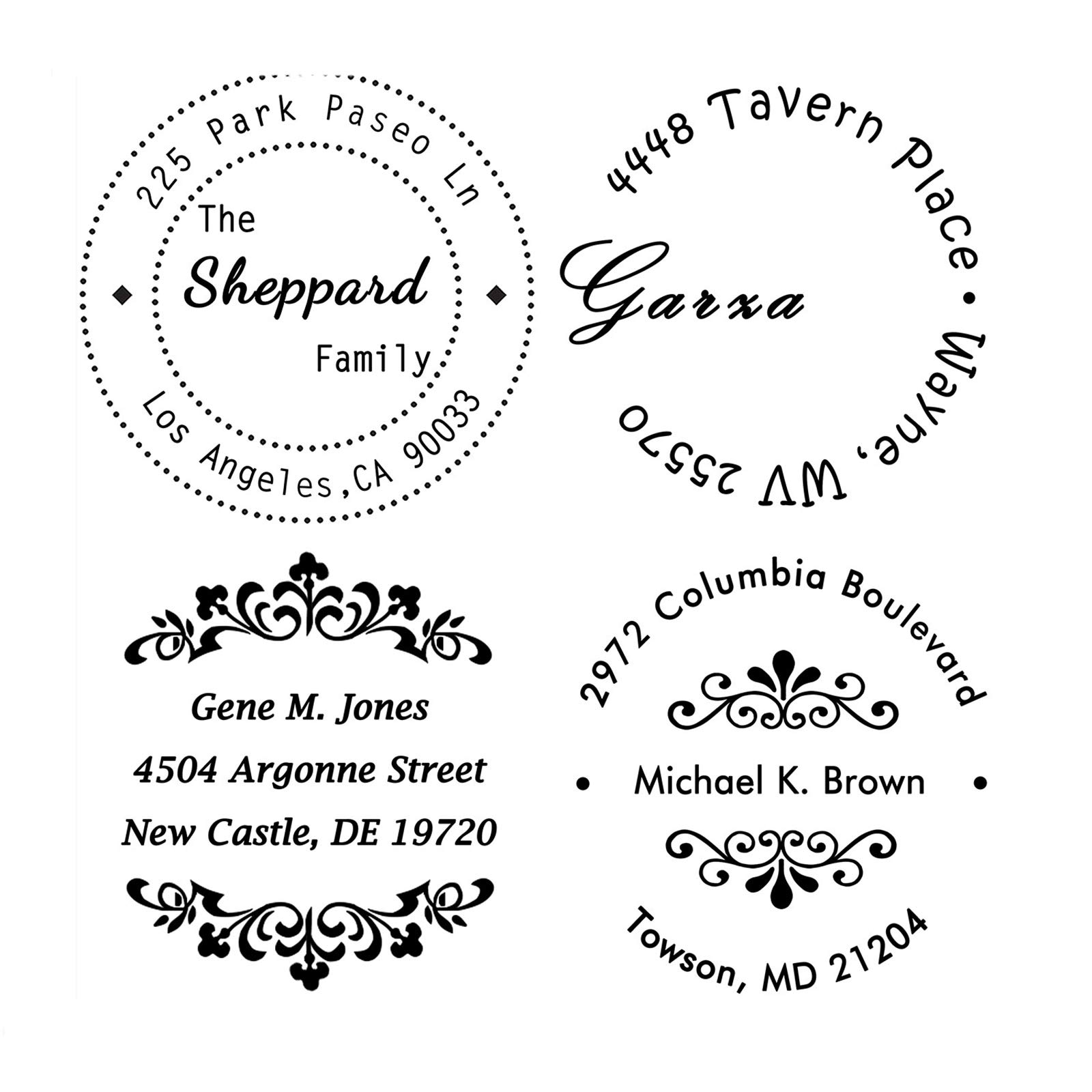 Custom Self-Inking Stamp - Personalized Round Address Stamp (1-5/8
