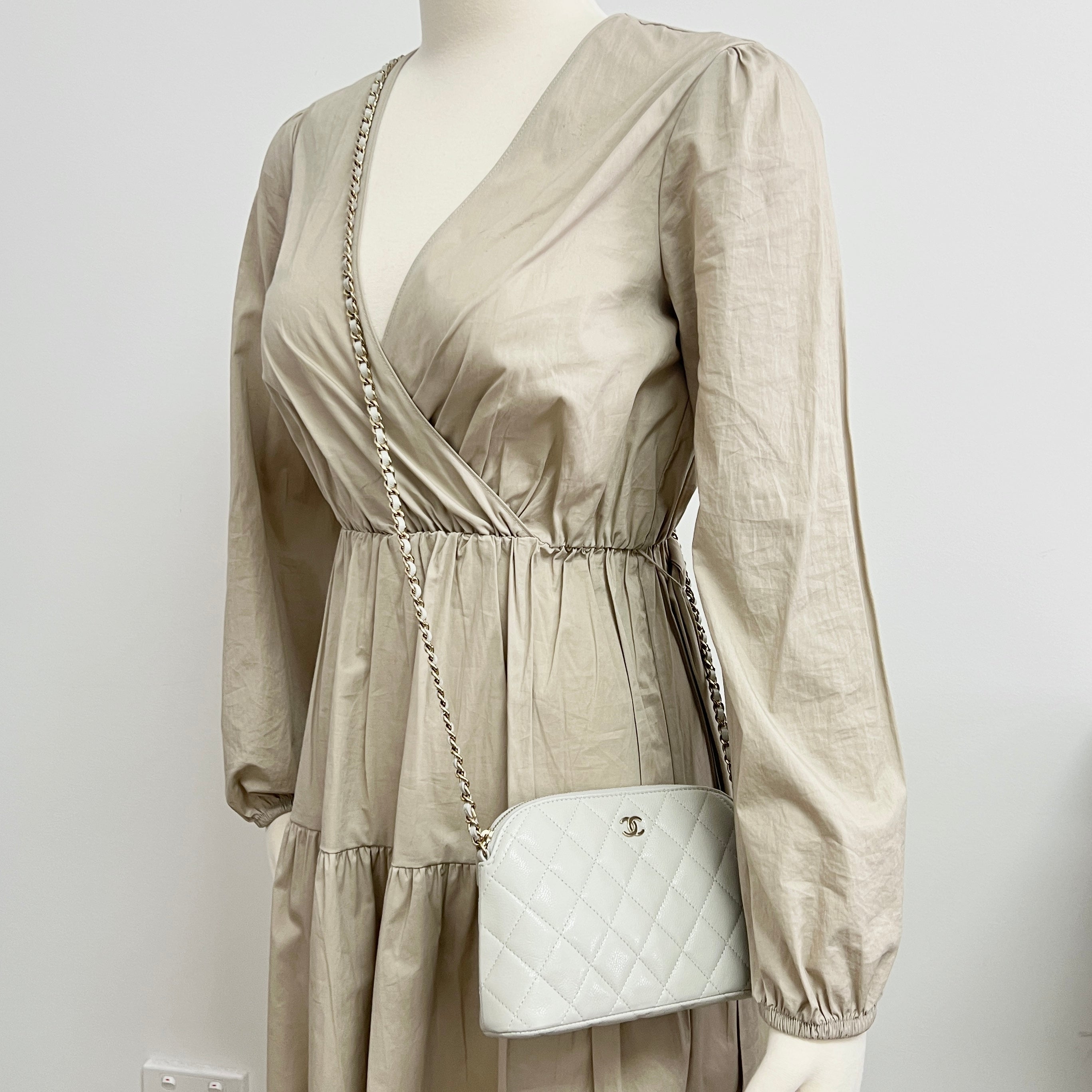 Chanel Caviar Quilted Mini Square Crossbody Bag in Grey - Authentic 2024 Collection with Microchip - Perfect for Evening Out & Daily Luxury Accessory