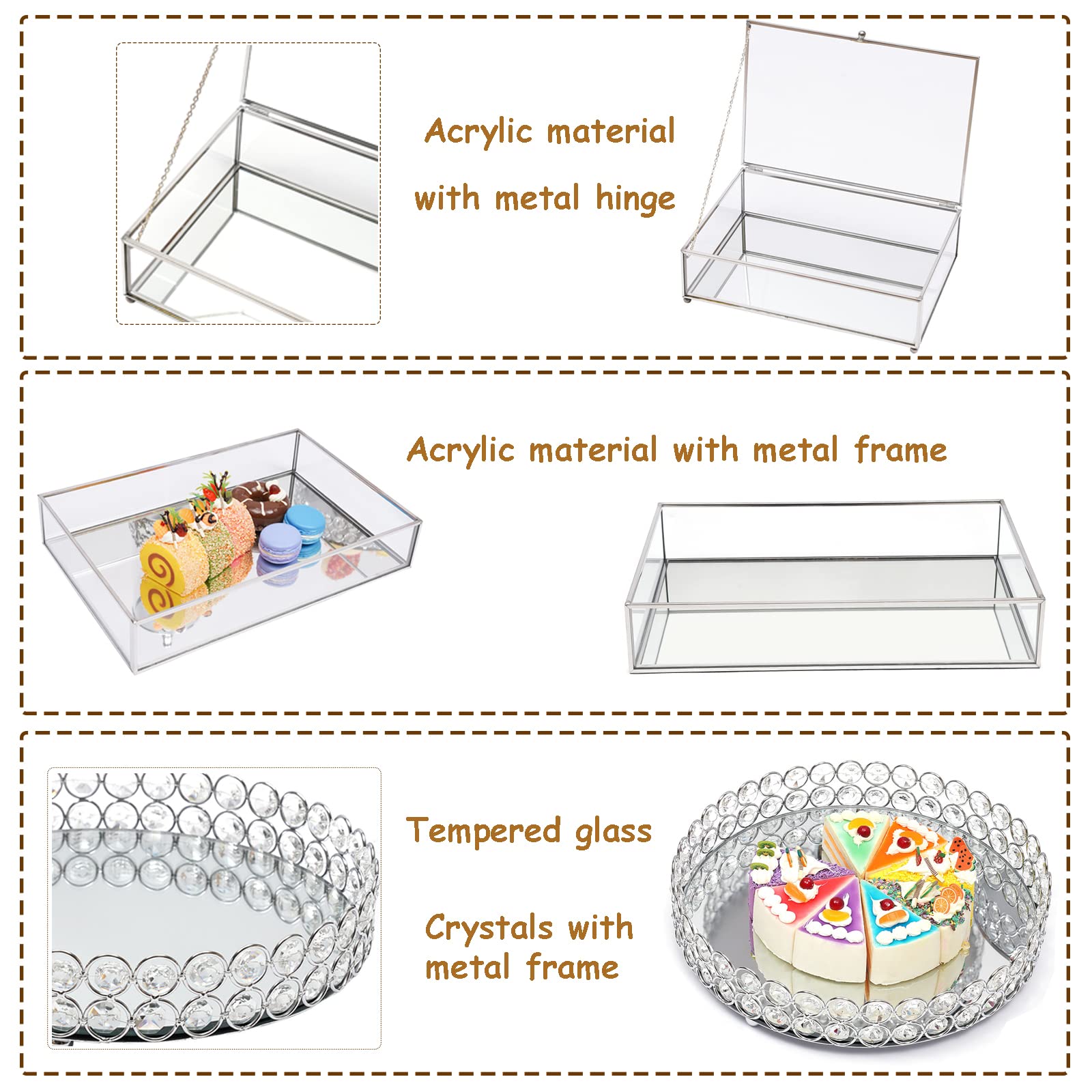 11-Piece Crystal Cupcake Stand Set - Silver Metal Dessert Display Holder for Birthday, Wedding & Party Decorations | Perfect for Displaying Cakes, Cupcakes, and Treats at Special Events