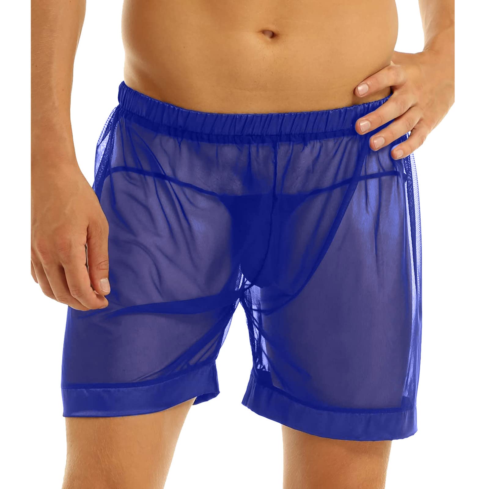 **Men's Sexy Mesh Boxer Briefs - Breathable Underwear for Men - Comfortable & Stylish Lingerie for Dress Up & Intimate Moments**    *(Use for date nights, role play, or everyday comfort with a sensual touch.)*